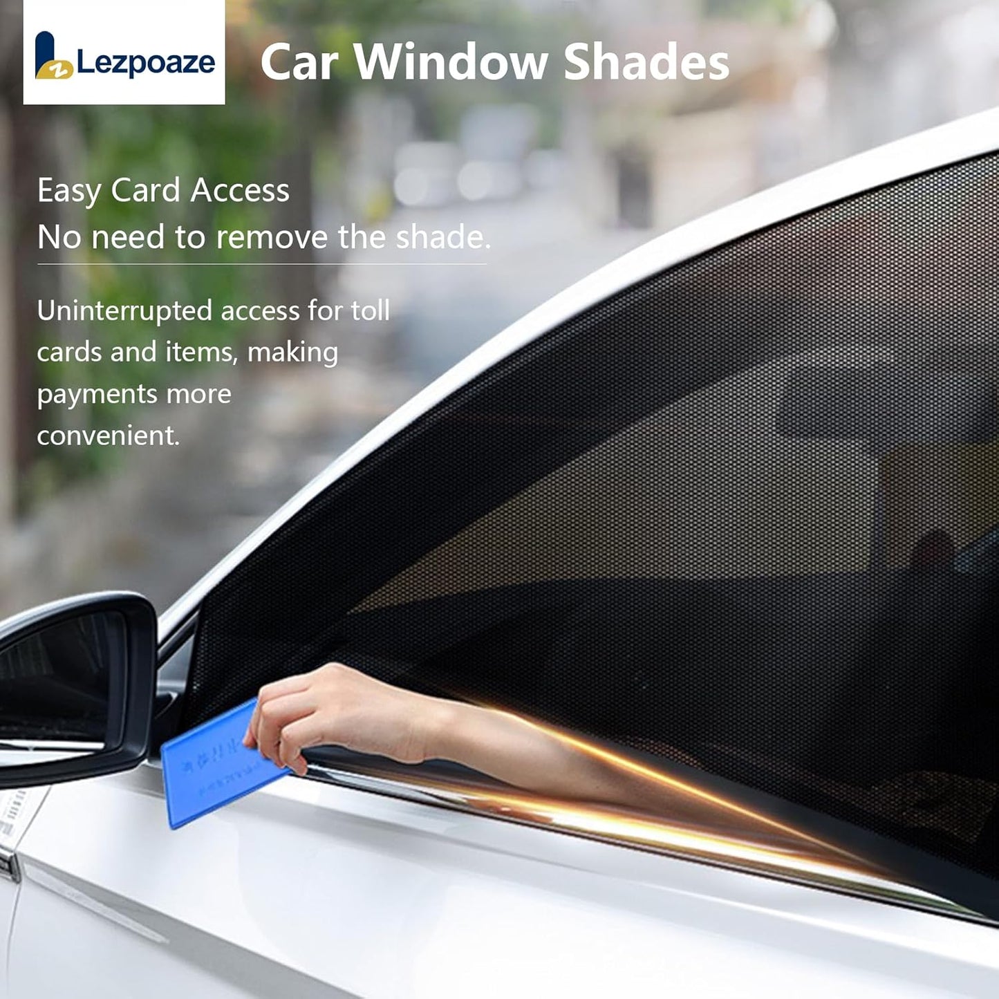 4-Pack Car Window Shades with Insect Screen, UV Blocking & Breathable Mesh, Universal Fit for 96% Cars, for Baby Kids Travel Camping, Heat Insulation & Privacy Protection