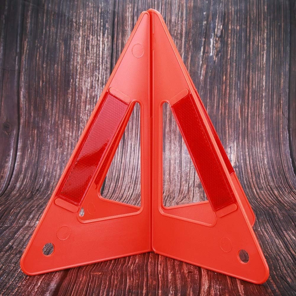 Portable Emergency Triangles, Reflective Car Road Safety Triangles for Roadside Breakdown Warning Signs