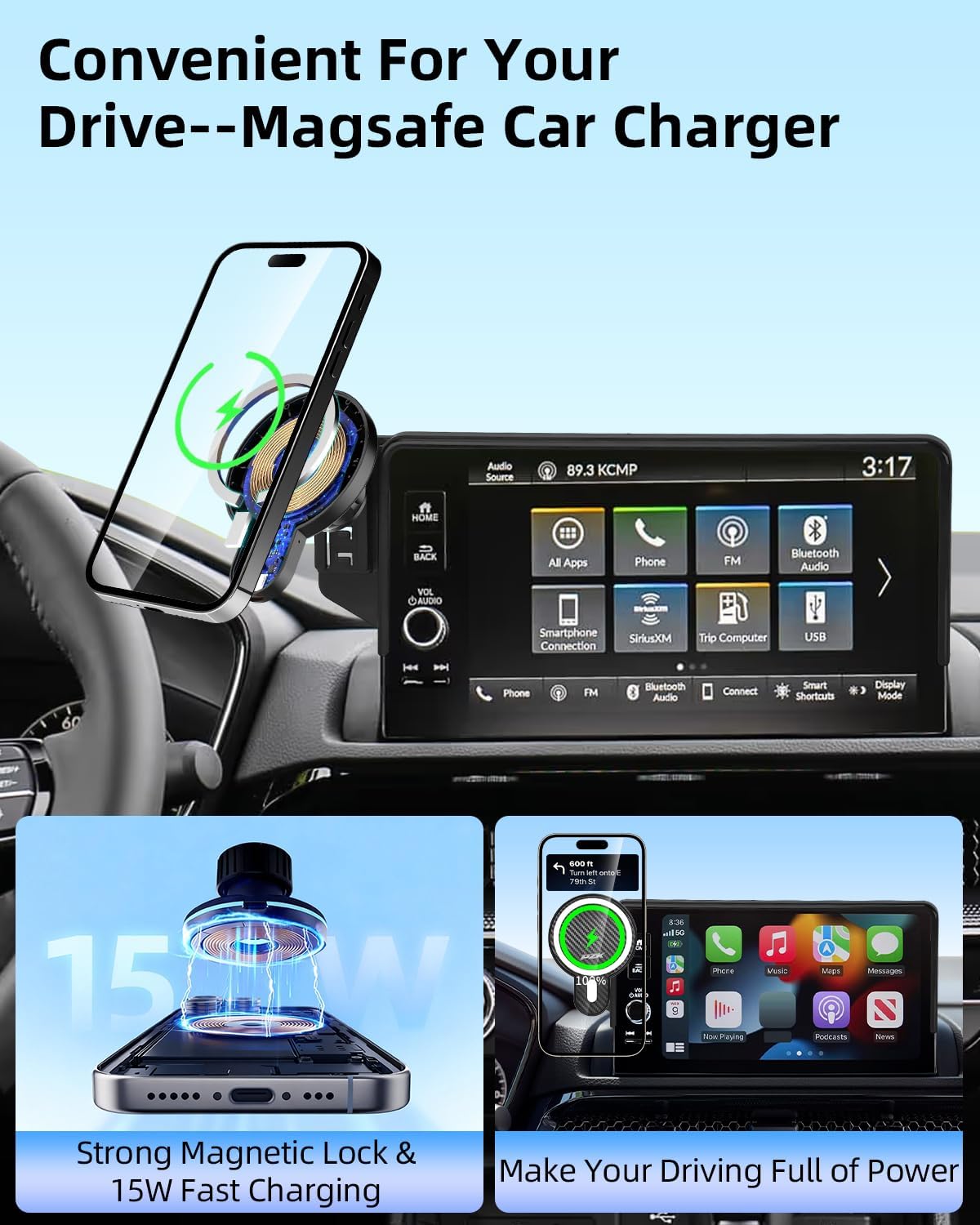 Car Phone Holder for Mercedes-Benz GLC/V-Class 2020-2022 /C-Class 2019-2021