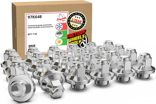 Wheel Accessories Parts 24 Pcs M14x1.5 14x1.5 Thread OEM Style Lug Nuts 1.60" Long Chrome 13/16" 21mm Hex Fits Toyota Tacoma Tundra 4Runner ｜ 90942-A1007 ｜ ｜ 90942-01121