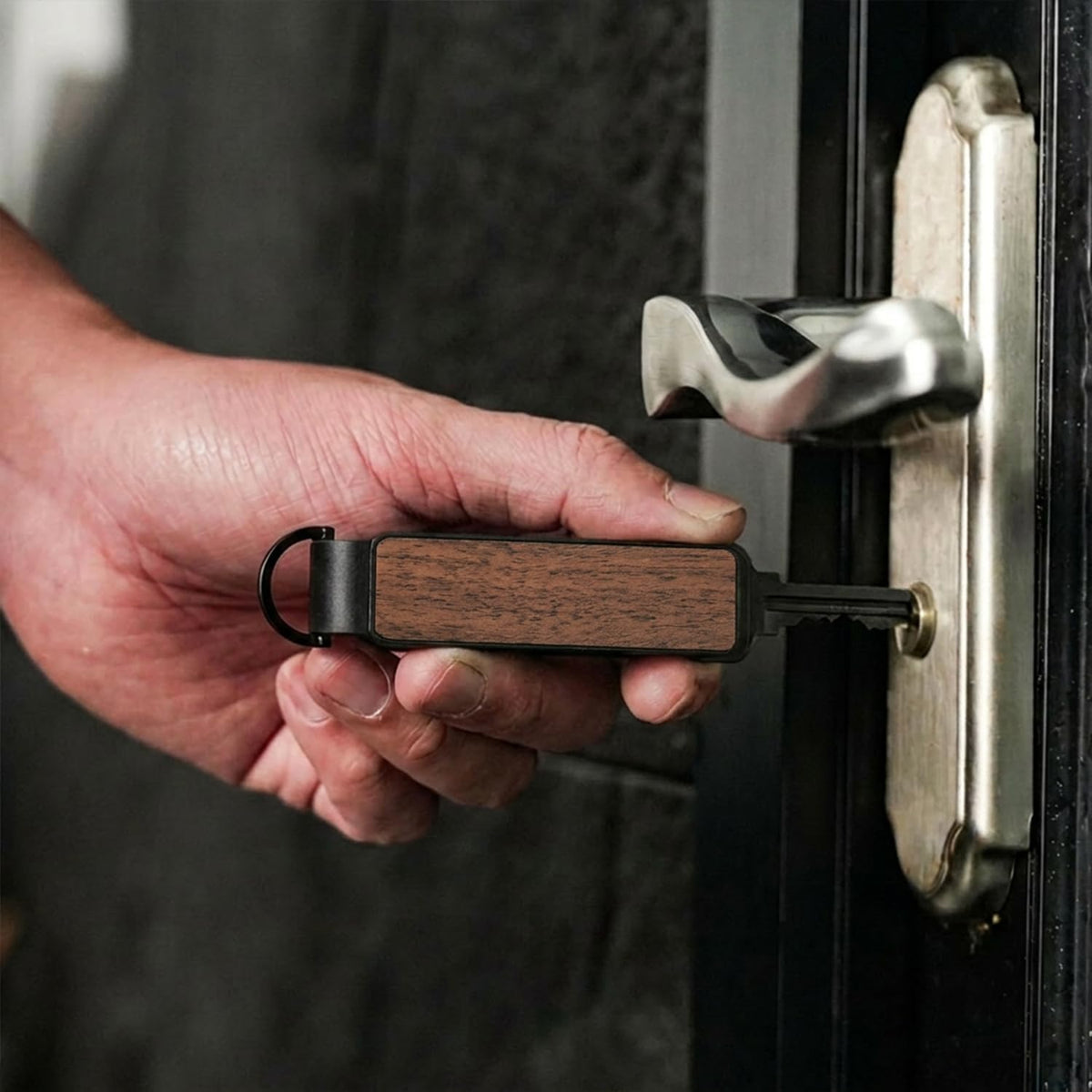 Compact Metallic Aluminum Key Organizer holder Keychain with Pocket Clip.
