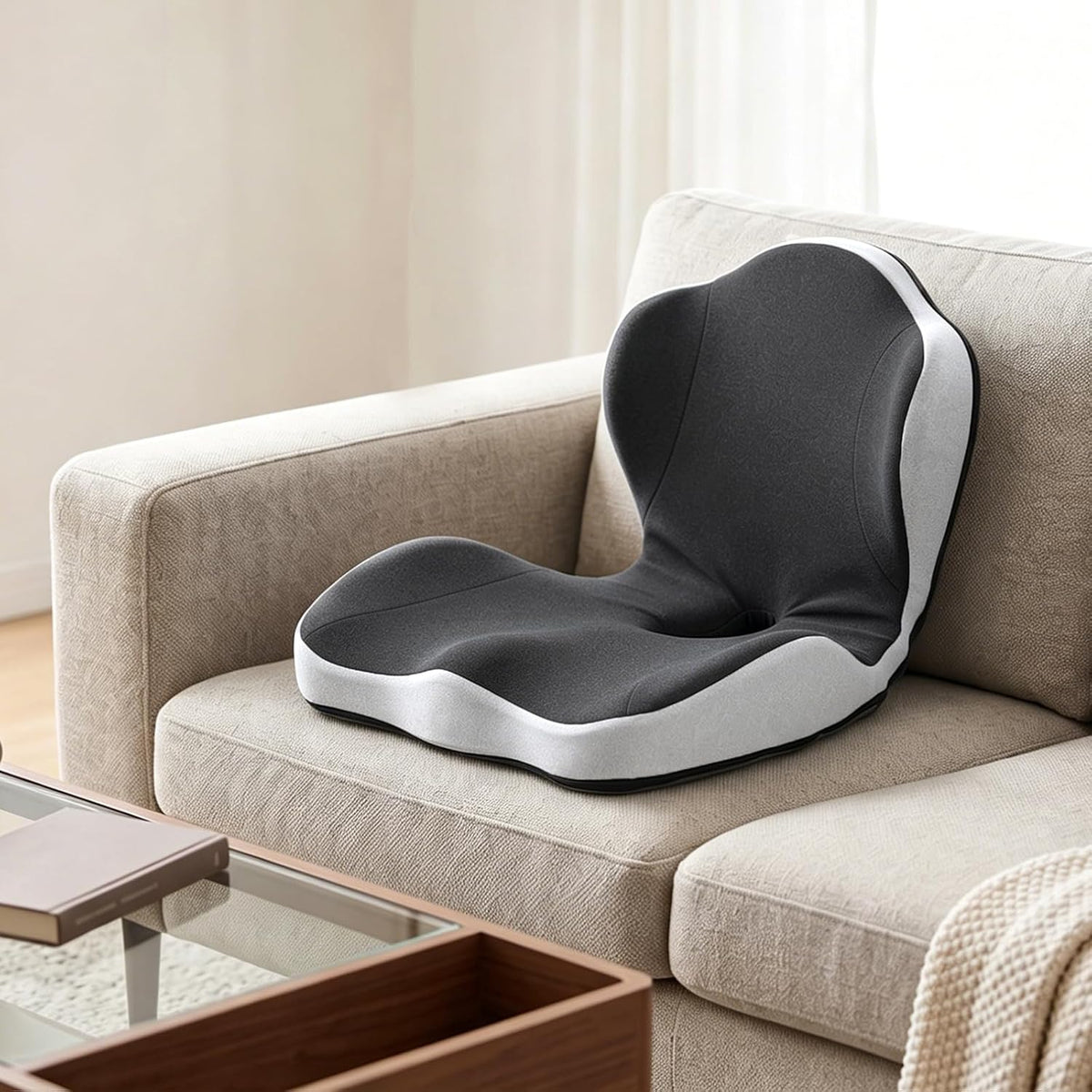 Dual-Layer Memory Foam Car Seat Cushions for Driving, with Lumbar Support