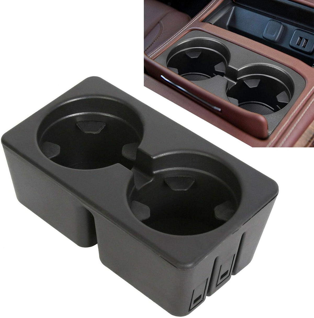 ECOTRIC Cup Holder Compatible with 07-14 Silverado Avalanche Tahoe Sierra
