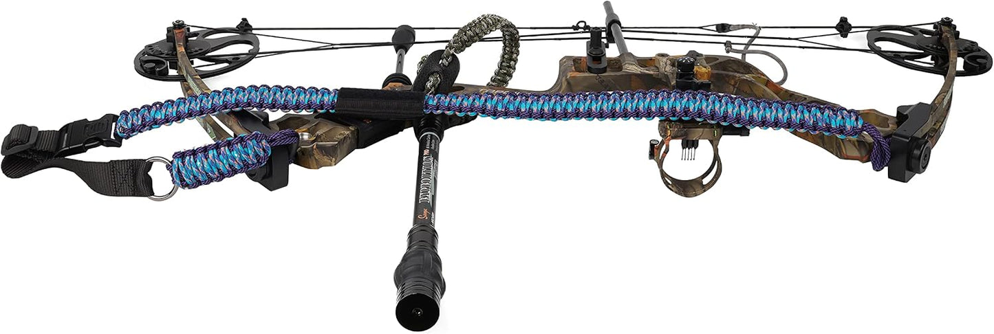 SUNYA Paracord Compound Bow Sling with V2 Upgraded Magnetic Connection System. Lightweight Hands Free Shoulder Carrying Sling for Bow Hunting, Field Archery and 3D