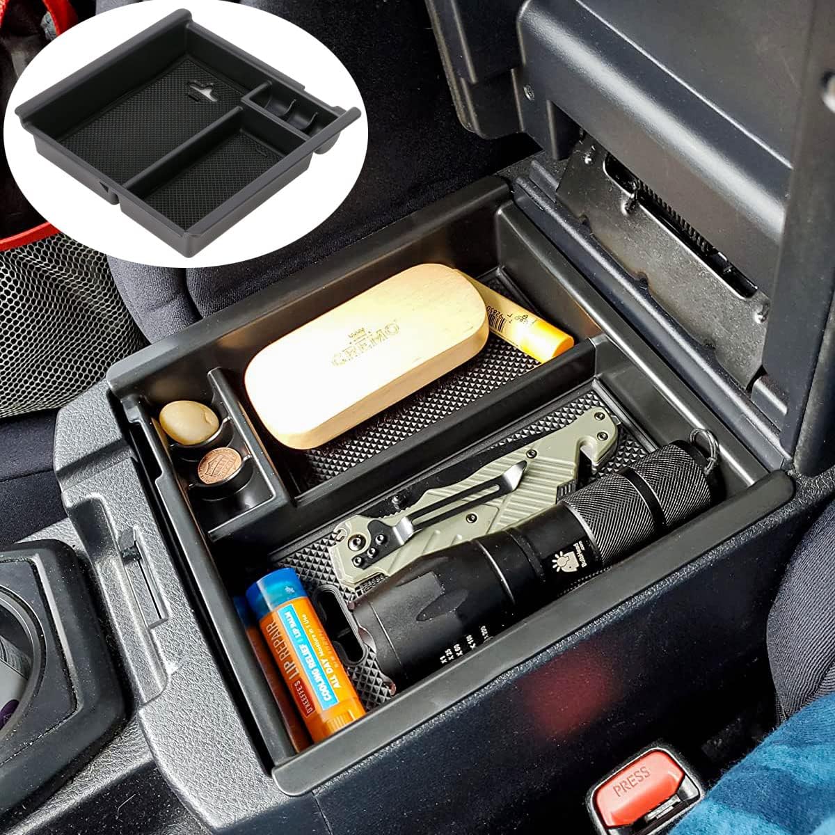Center Console Organizer for 2016-2023 Toyota Tacoma Armrest Storage Box