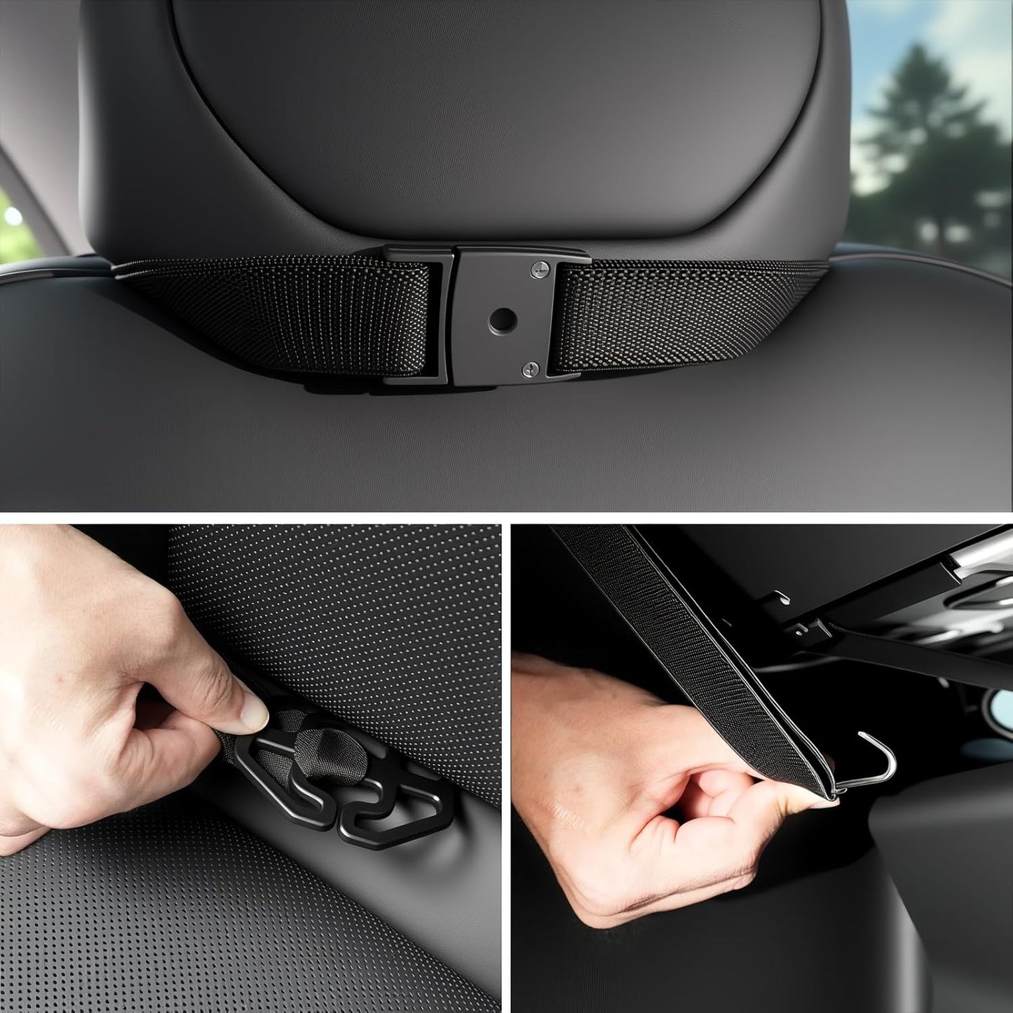 2 Pack Kick Mats Back Seat Protector，Seat Back Protector for Kids Feet Car Seat with Car Back Seat Organizer, Seat Back Protector Cover for Back of Front Seats - Protect against dirt and scuffs