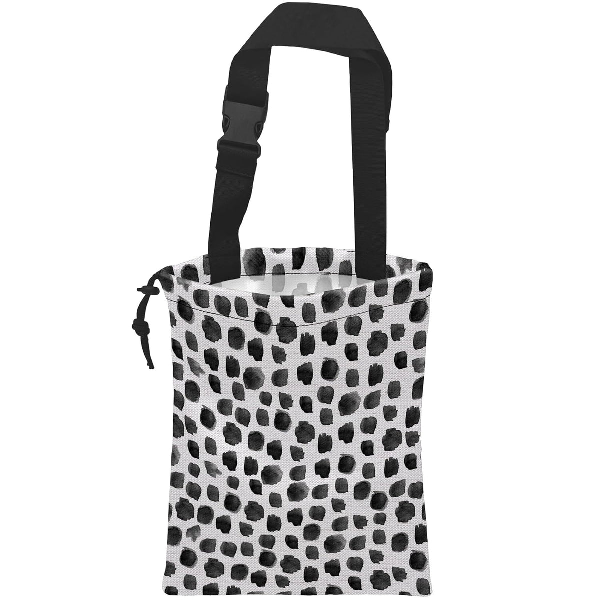 Car Trash Bag Hanging Black Dots Car Trash Can Waterproof Garbage Bag Hanging for Car Back Seat
