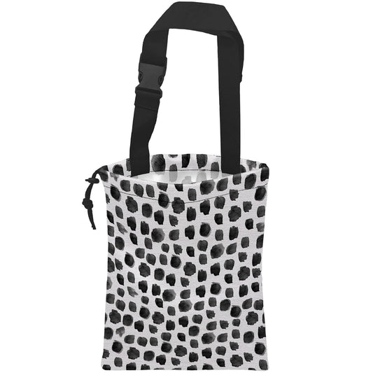 Car Trash Bag Hanging Black Dots Car Trash Can Waterproof Garbage Bag Hanging for Car Back Seat