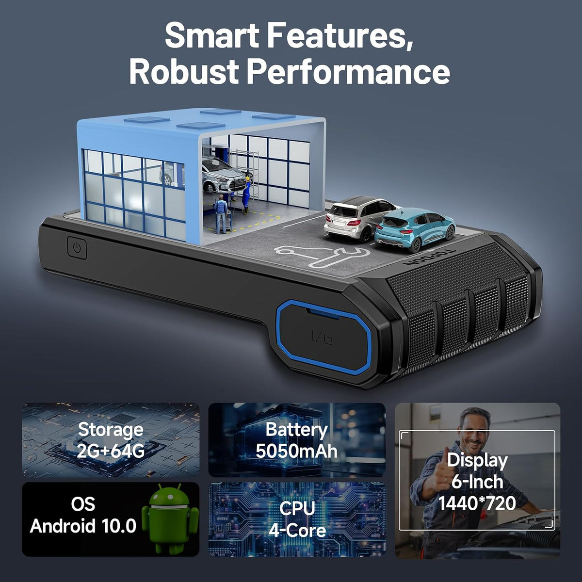 TOPDON AD800BT V2.0 Bidirectional OBD2 Scanner with Lifetime Free Update