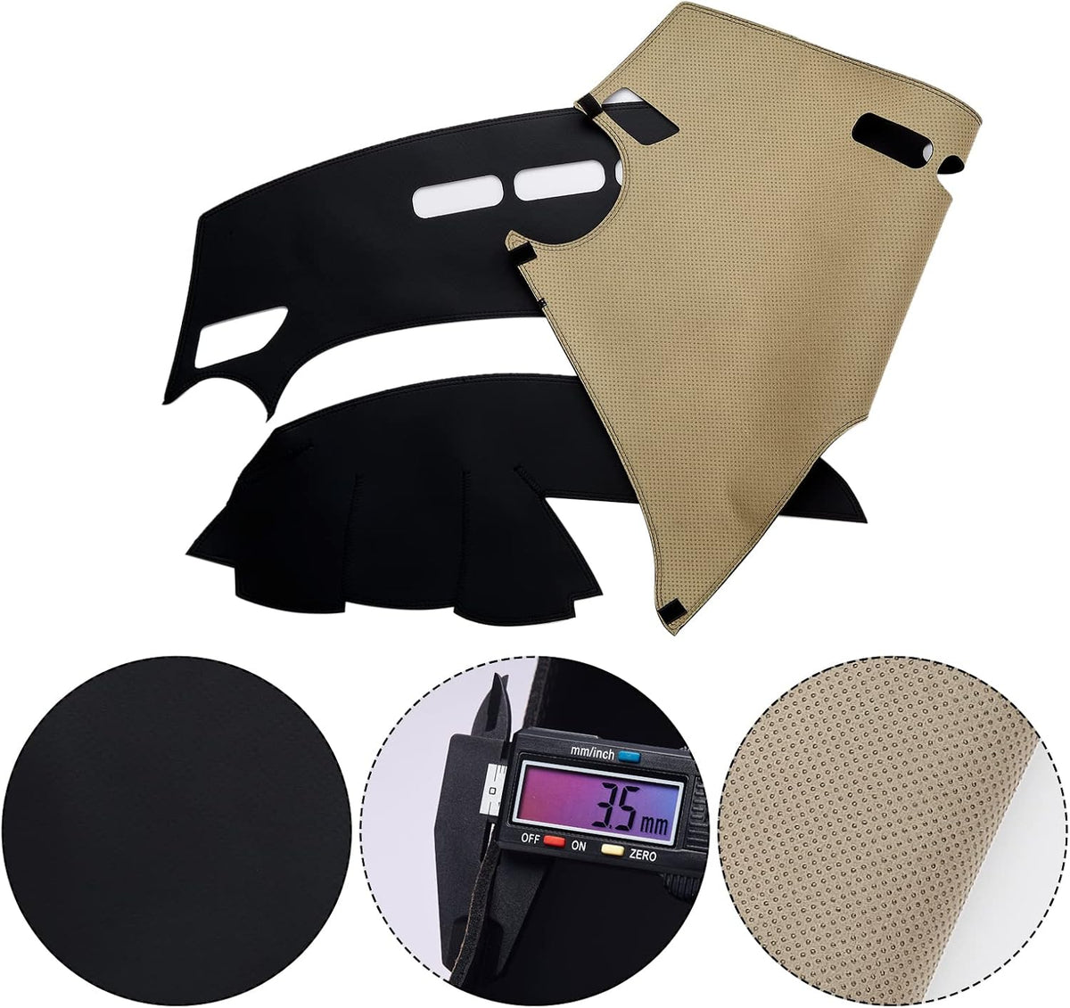 Dashboard Dash Mat Cover Leather Dashboard Pad Sun Protection Anti-Vertigo Mat Blanket Compatible for 2010-2013 Mazda 3