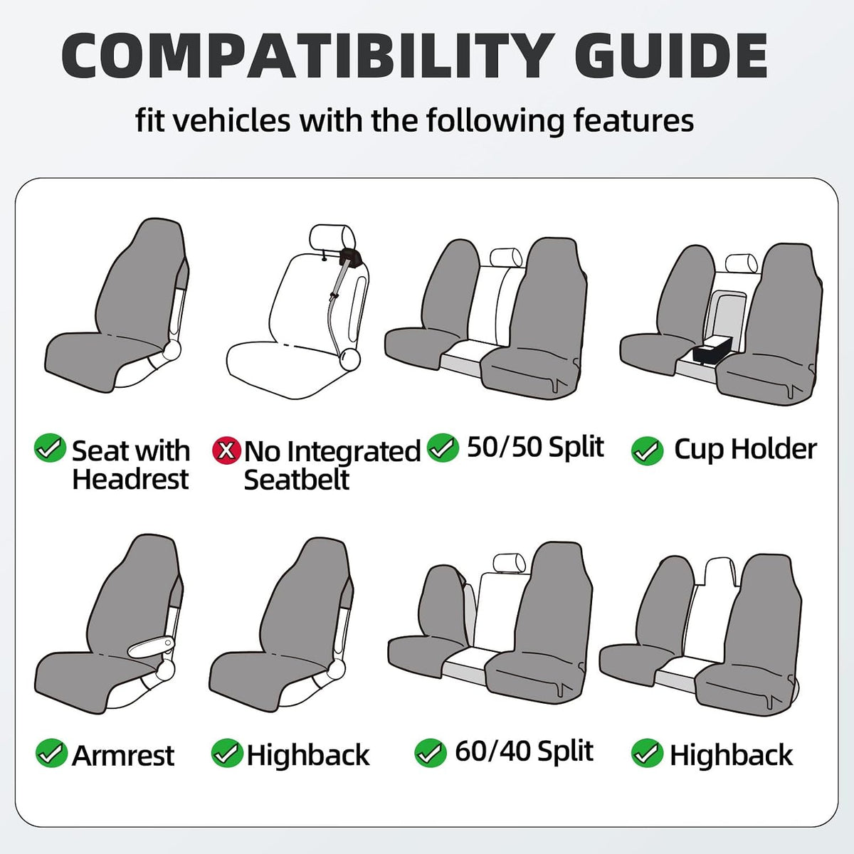 Leader Accessories Waterproof Towel Car Seat Cover, Front Bucket, Beige