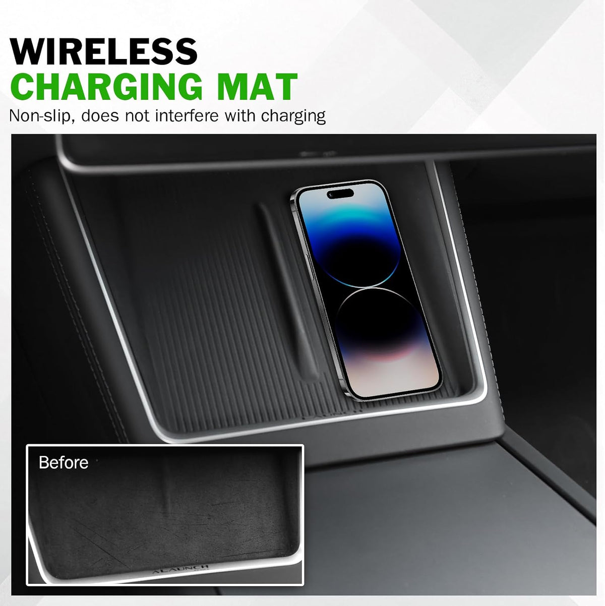9PCS Center Console Organizer Set for Tesla Model Y Juniper 2026, Console Storage Tray Kit with Anti-Slip Wireless Charging Pad, Armrest Organizer & Cup Holder Insert (Not for Standard)