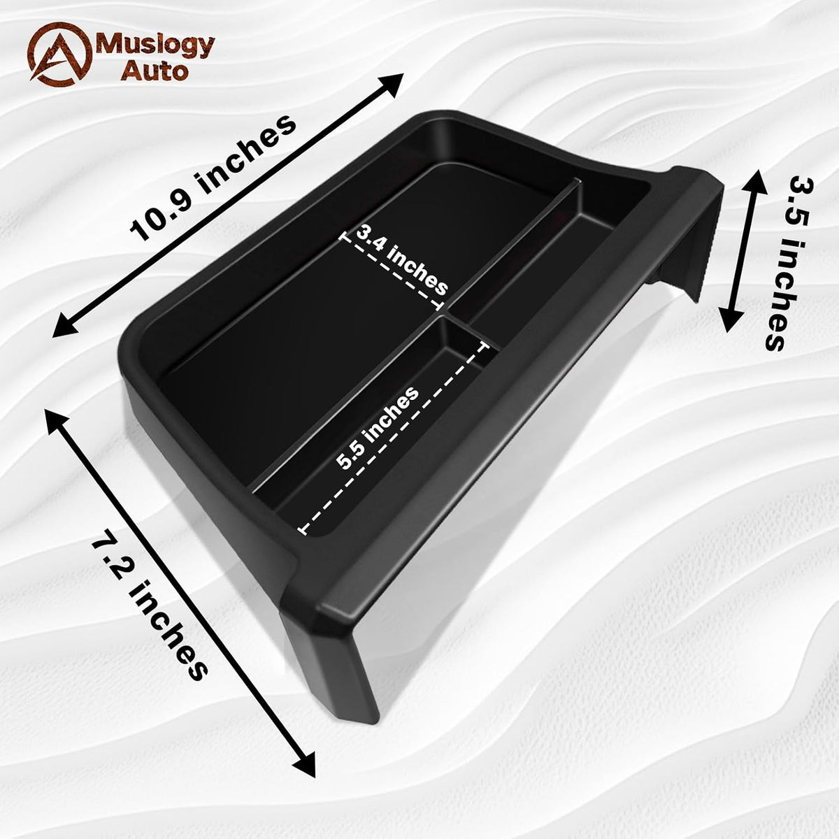 Muslogy Dashboard Organizer for 2024-2026 Tacoma/2025+ 4Runner 14-in, Black