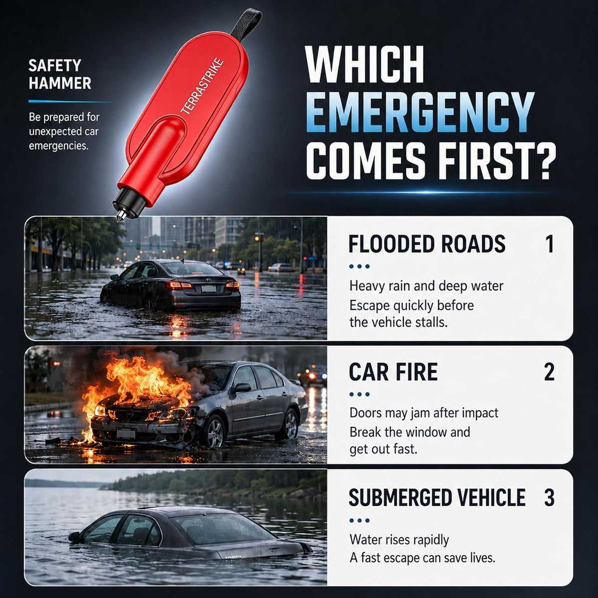 Car Escape Tool, Car Glass Window Breaker Key Chain