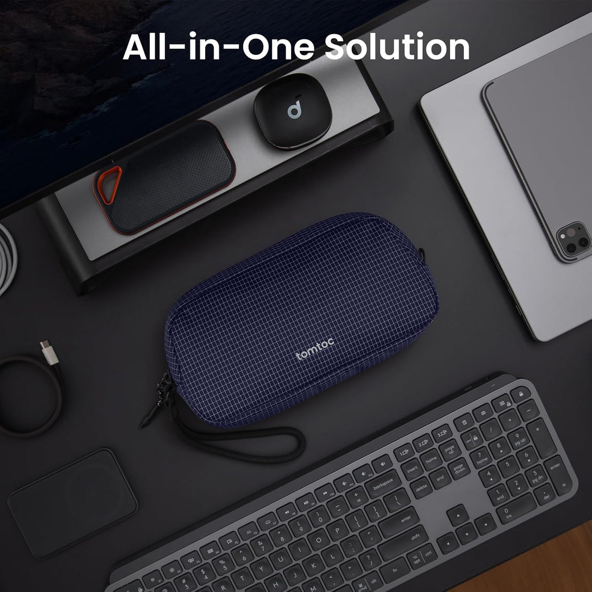 tomtoc Electronics Organizer Travel Case Performance, Cable Tech Pouch