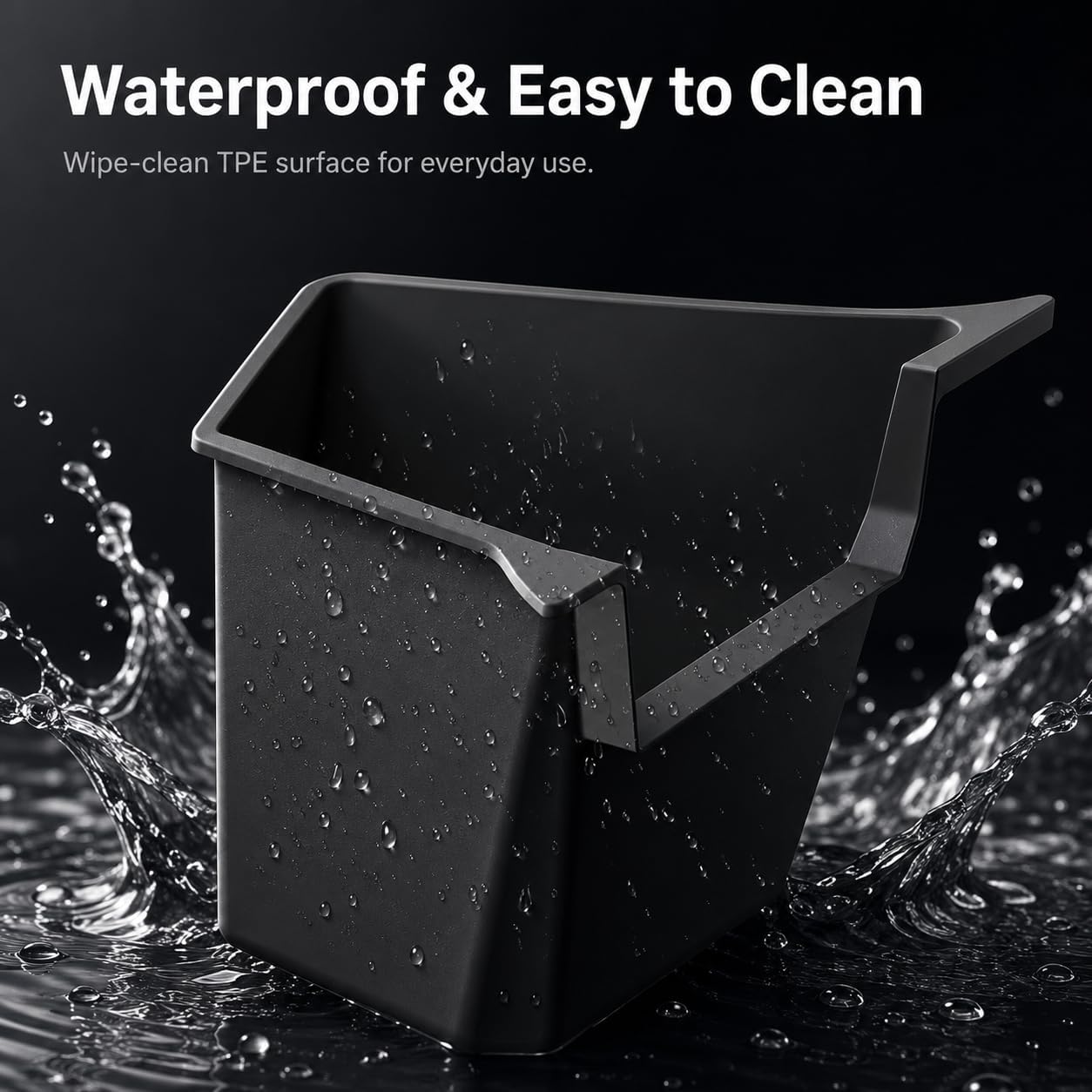 PUOENI New 2025 2026 Model Y Juniper Rear Trunk Storage Bins with Lids 2PCS Refresh Model Y Rear Trunk Storage Box TPE Waterproof Trunk Organizer for Model Y Juniper Interior Accessories