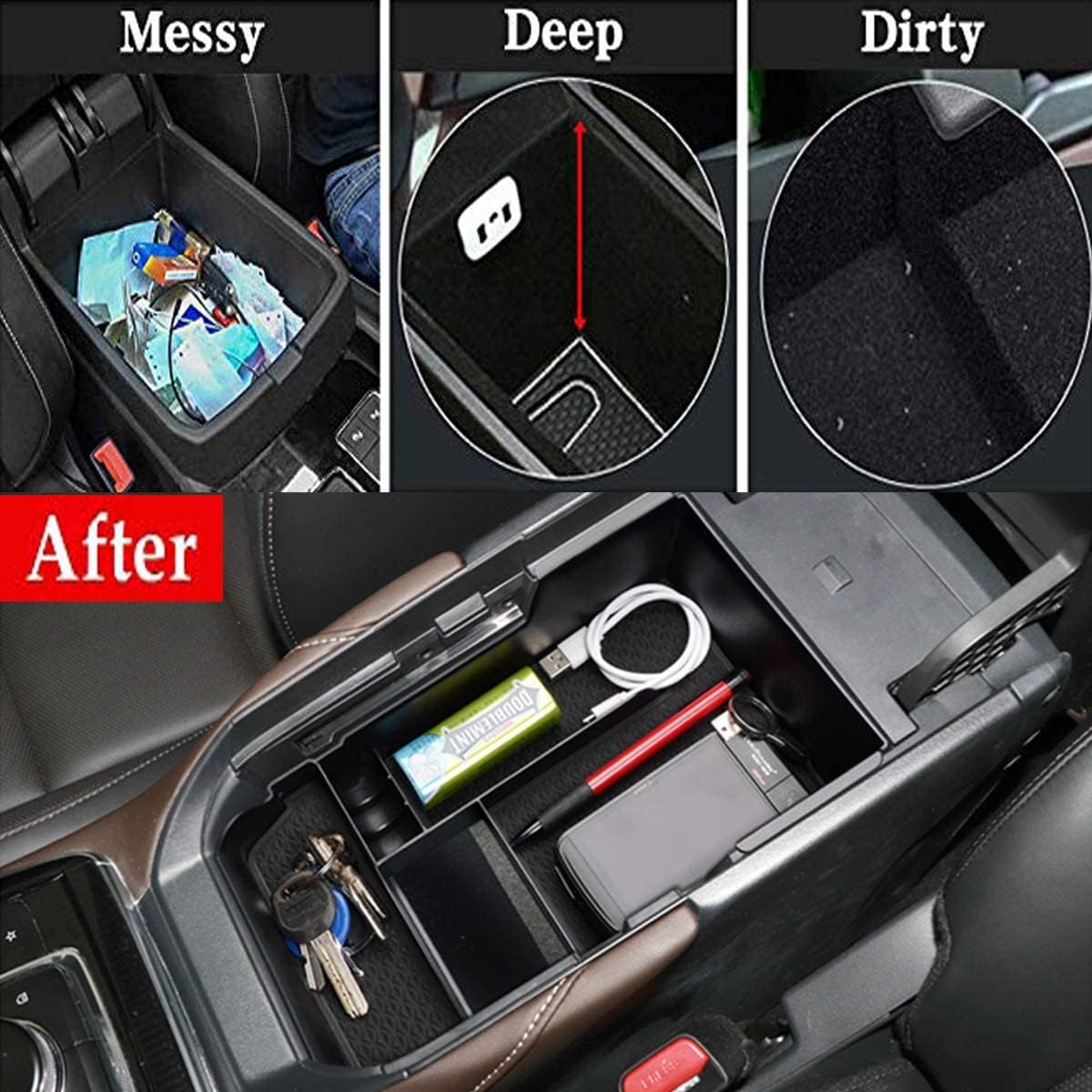 TTCR-II for Mazda CX-30 Center Console Organizer Tray 2020-2025 2026, | Center Armrest Glove Storage Box Compatible with 2020-2025 Mazda CX-30 Console Organizer