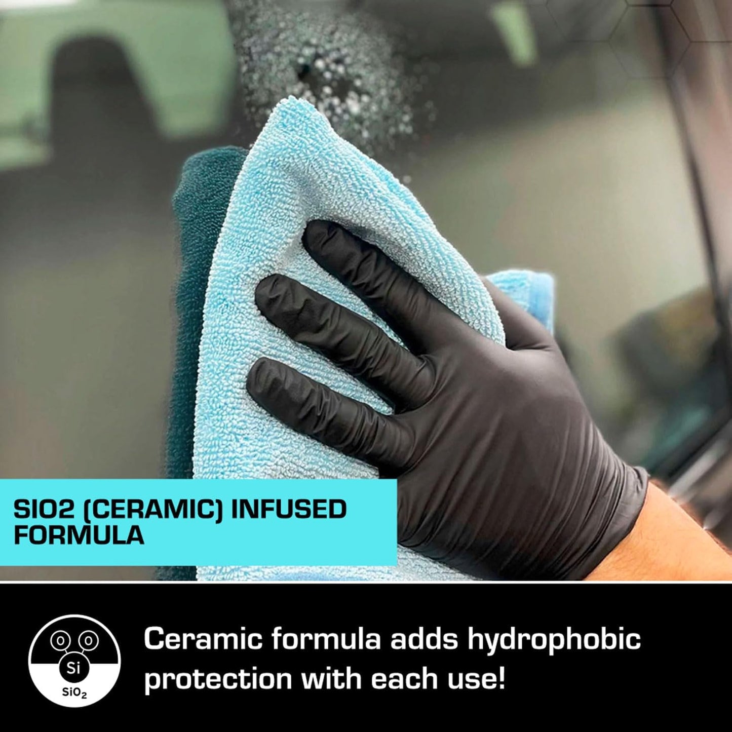 Ethos Clarity V2 – Ceramic Glass Cleaner &amp; Windshield Water Repellent | Streak-Free Auto Glass Cleaner for Car Windows, Mirrors &amp; Tinted Glass | Hydrophobic Protection
