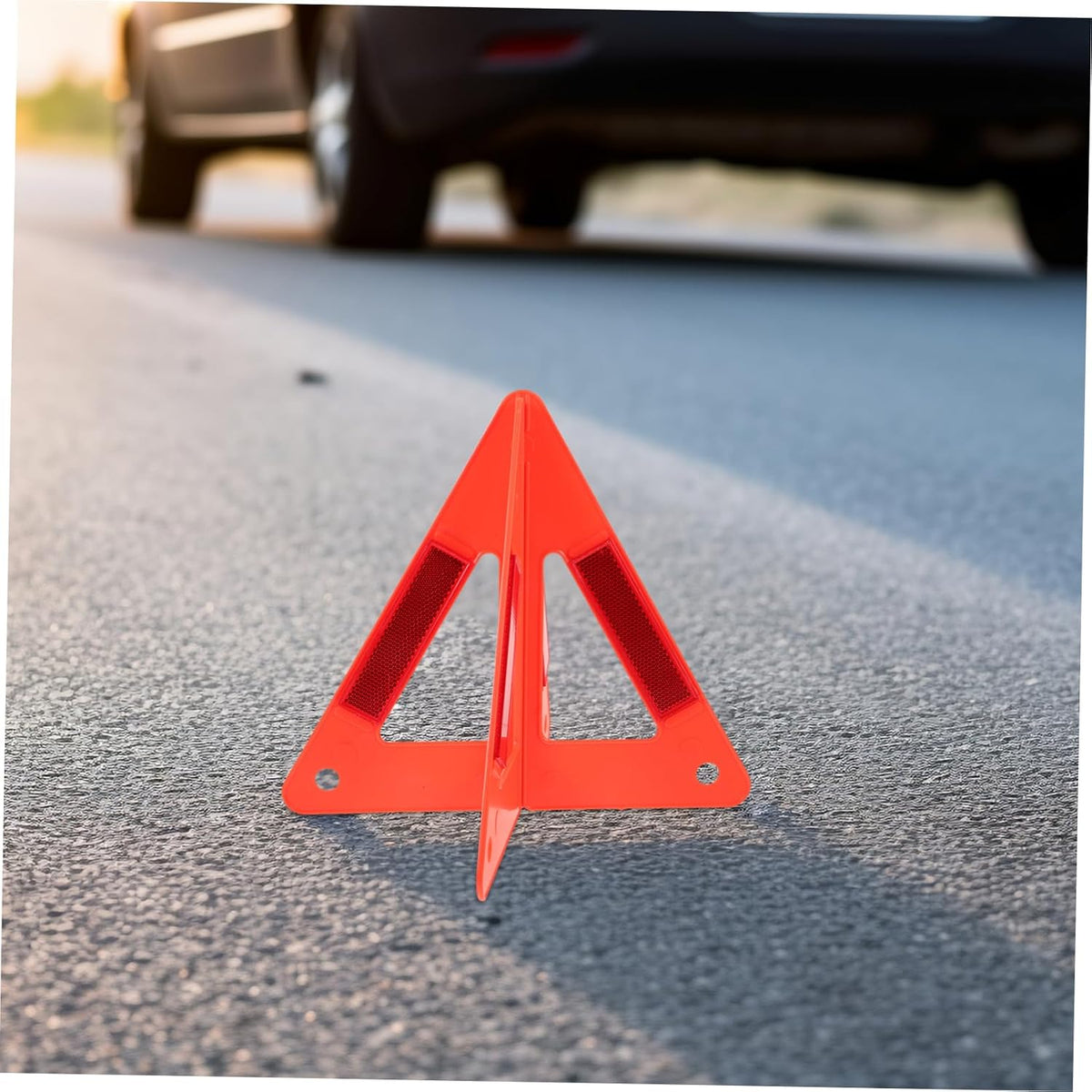 Red Reflective Warning Triangle Plastic Road Safety Emergency Sign
