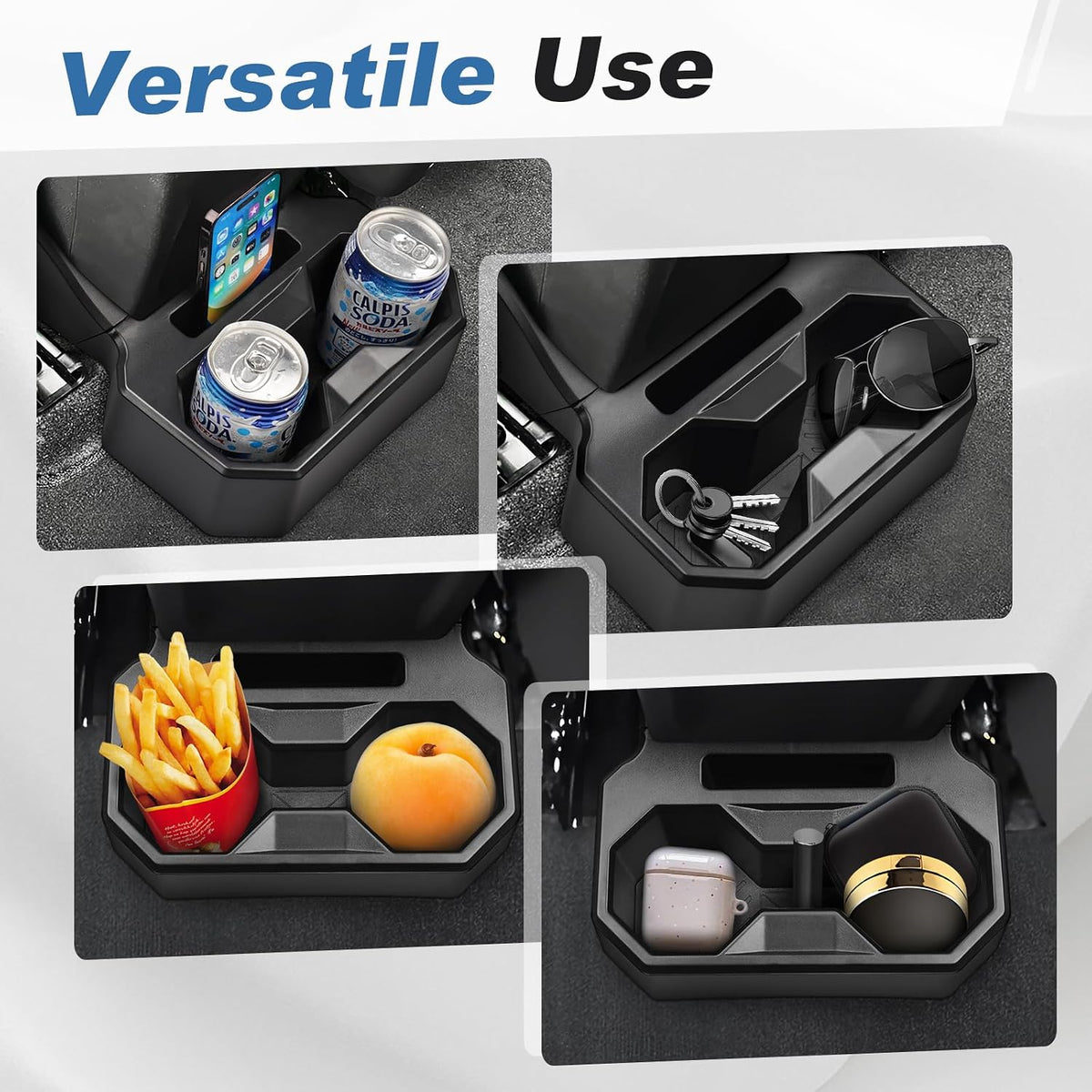 Karltys Car Backseat Cup Holder, Fixable Rear Cup Holder Organizer Tray with Tools, Interior Accessories Floor Back Seat Cup Holder for Chevy Chevrolet Trax 2024 2025 2026