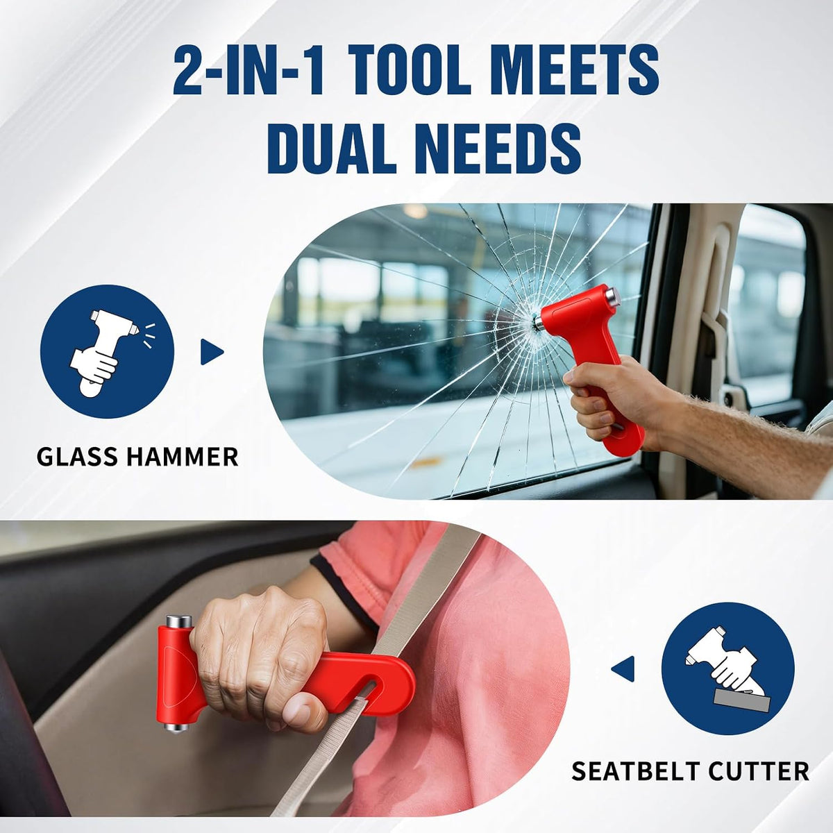 XOOL Car Emergency Kit with Jumper Cables, Car Roadside Emergency Kit, First Aid Kit, Tow Strap & Tool Set – Roadside Safety Kit for Cars, Trucks & SUVs