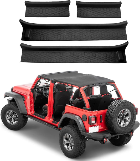 Door Sill Guards Kit for Jeep Wrangler JL/Gladiator 2018-2026(4 Pcs Set)