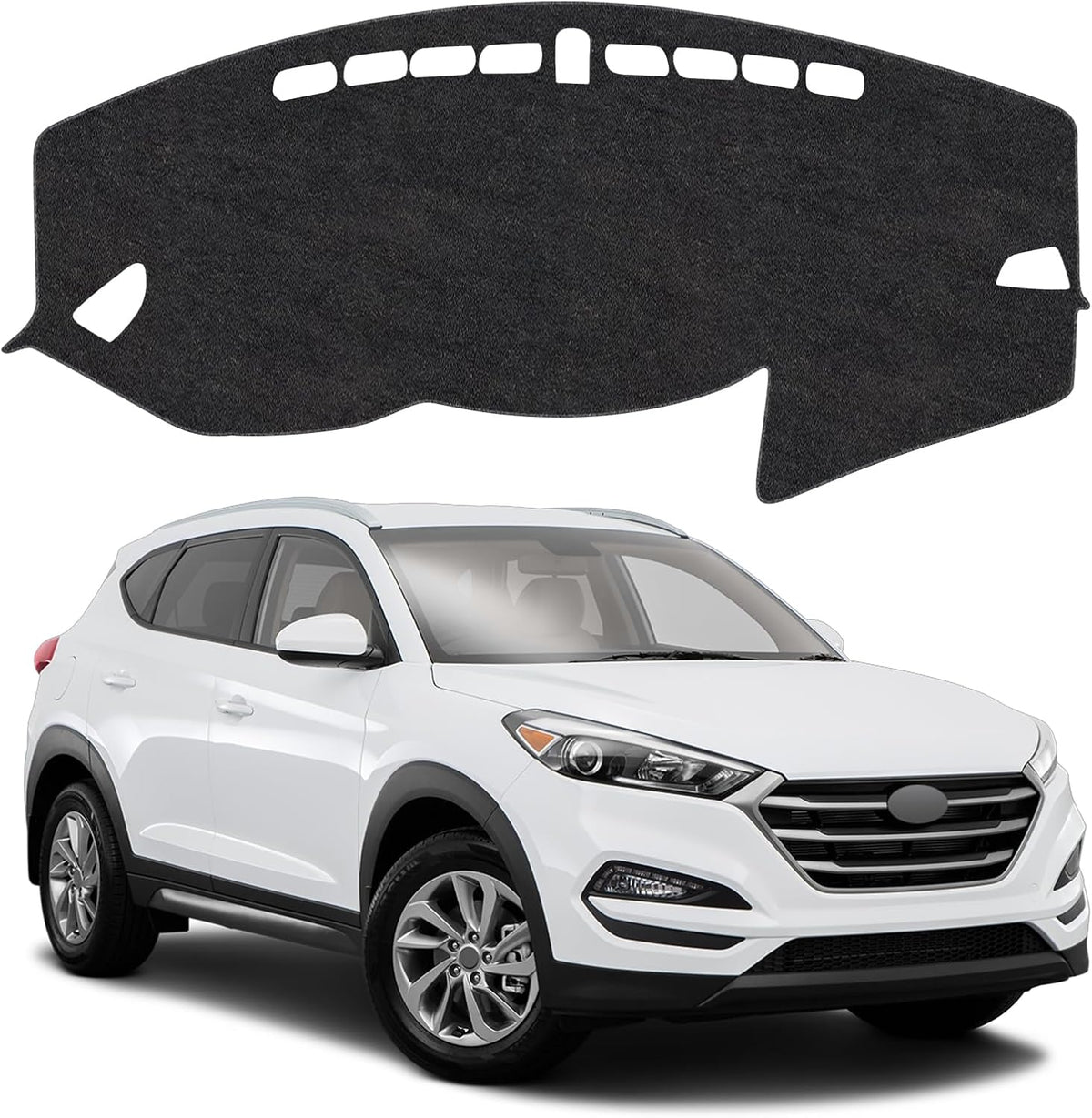 Dash Cover Mat Compatible with Hyundai Tucson 2025-2026 Non-Slip Dashboard Cover Mat Sunshade UV Rays Protector Interior Accessories