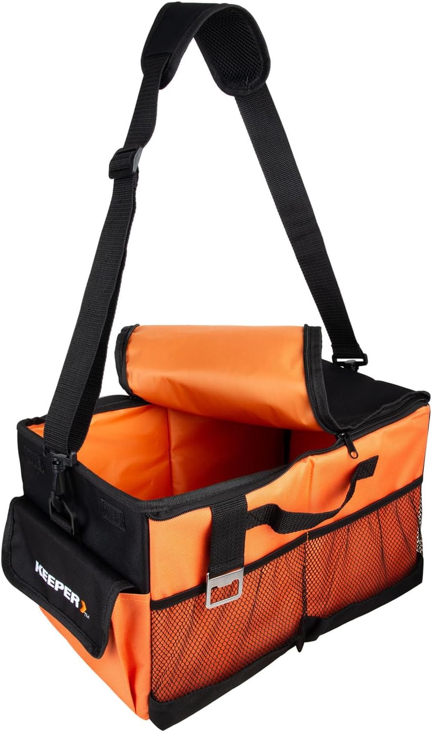 KEEPER Standard Trunk Organizer, 48L, Multi-Compartment Collapsible Car Organizers and Storage, Non-Slip Bottom, Suitable for SUV, Minivan, and Cars