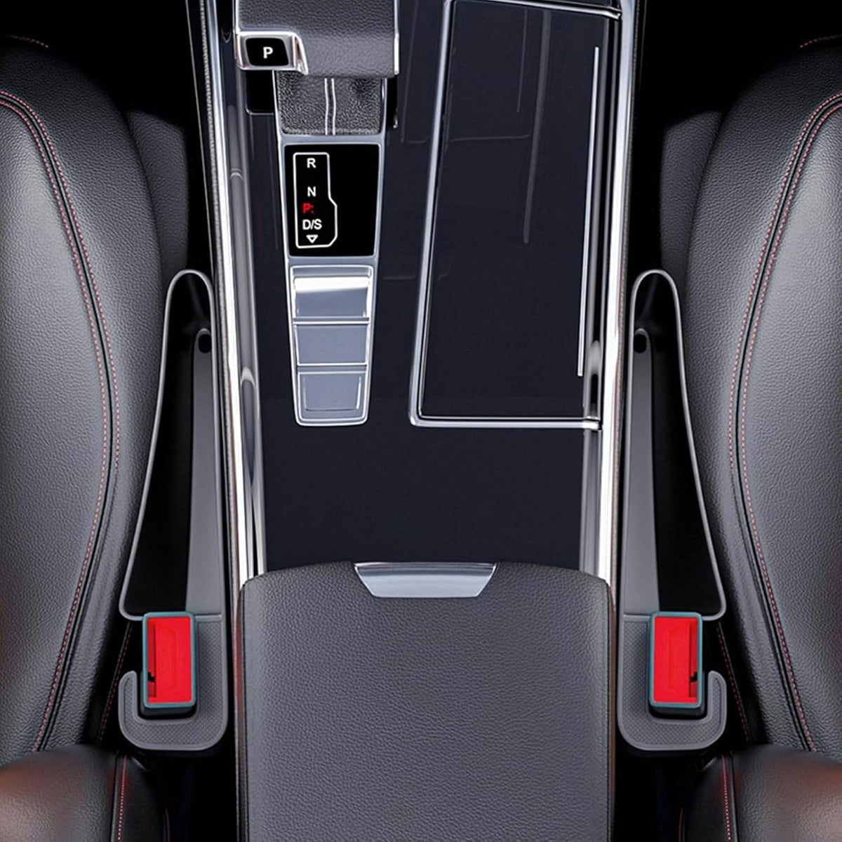 2 Pack Car Seat Gap Filler Organizer Universal Car Gap Seat Filler for Cars & SUVs，Space-Saving Car Organizer Storage Box，Prevents Item Drops，Car Seat Gap Filler for Clutter-Free Interior