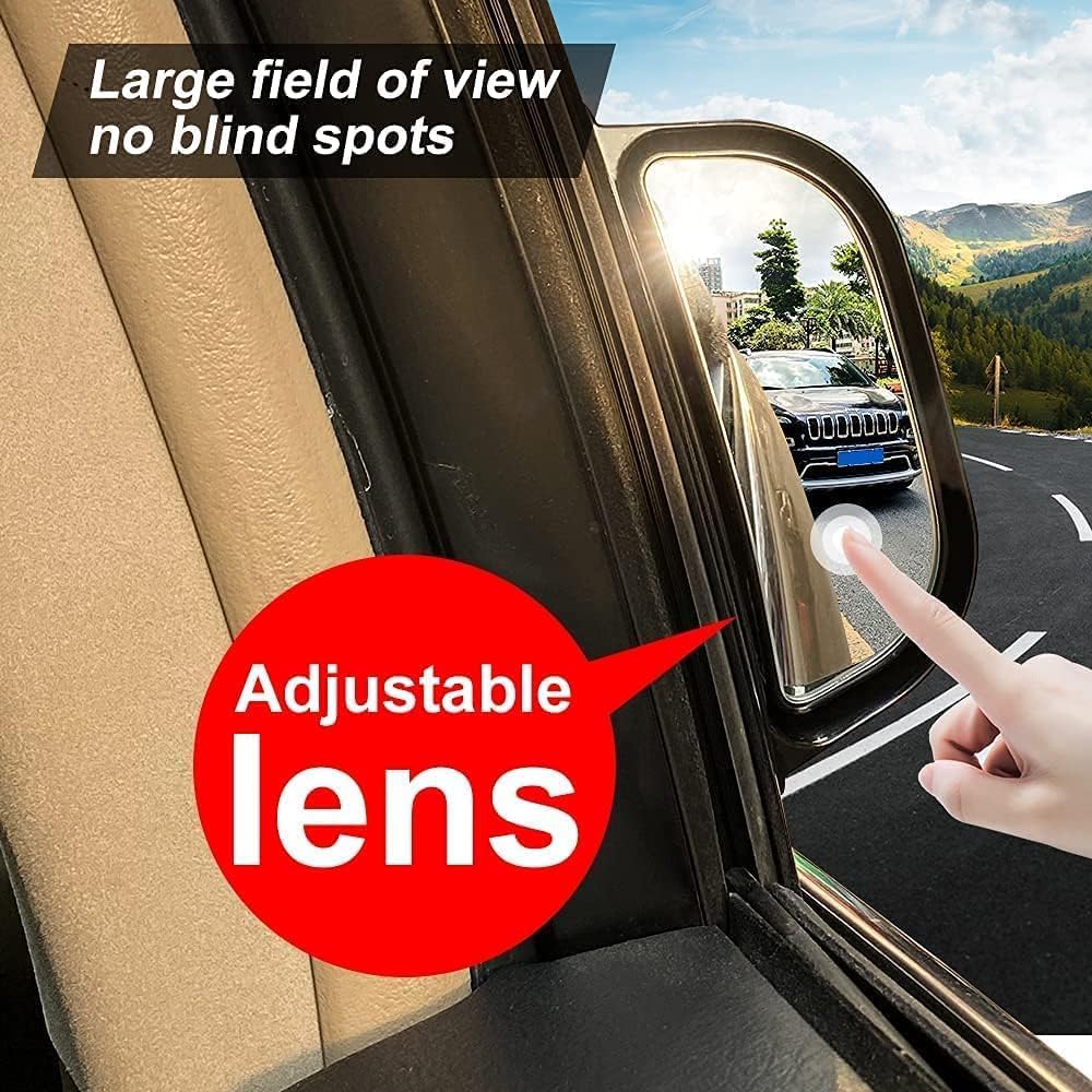 Biqing Universal Blind Spot Mirror - Rear View Mirror for Second Row Car Door Safety