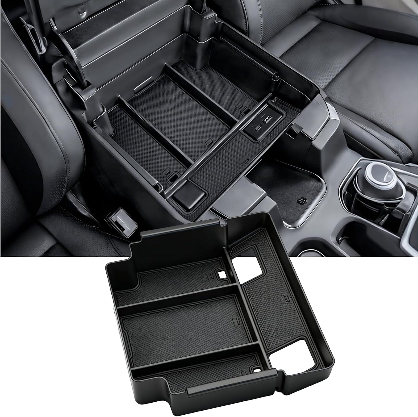 Center Console Organizer for Refreshed 2022-2026 Chevrolet Silverado/GMC Sierra 1500 Accessories, Full Armrest Box Storage Tray for 2024-2026 Chevy Silverado/Sierra 2500HD 3500HD, Bucket Seats ONLY