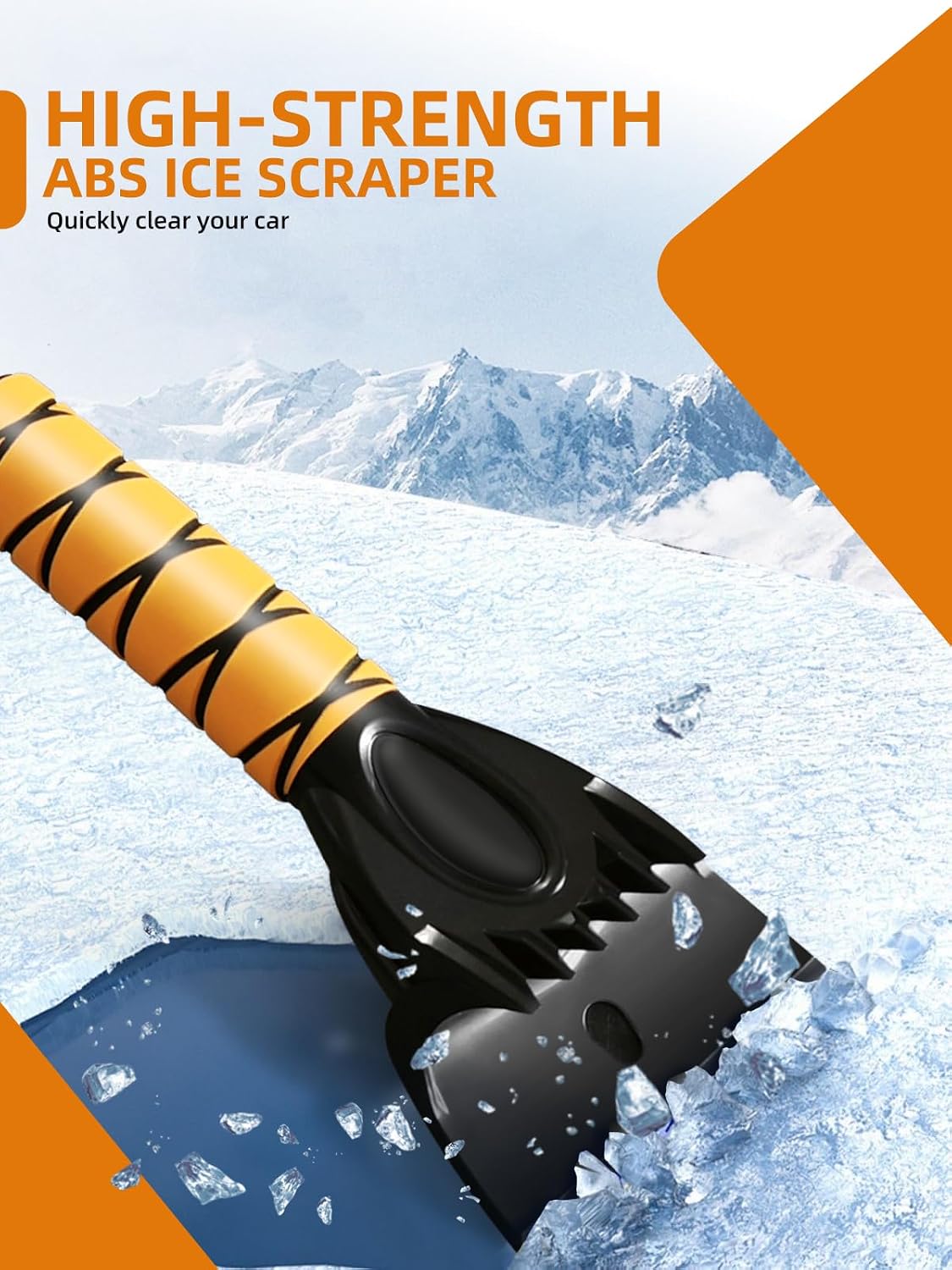 44 Inch Ice Scraper Snow Brush and Ice Scraper for Car Windshield,Extendable Snow Scraper and Brush with Comfortable Foam Grip for Truck Vehicle Automobile Snow Removal
