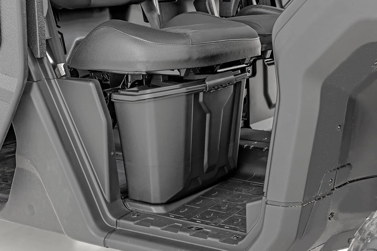 Rough Country Under Seat Storage Box for Can-Am Defender HD5 / HD8 / HD9 / HD10 (2016–2025) - Passenger Seat Drop-In Organizer, Water-Resistant, 3.7-Gallon Storage Capacity