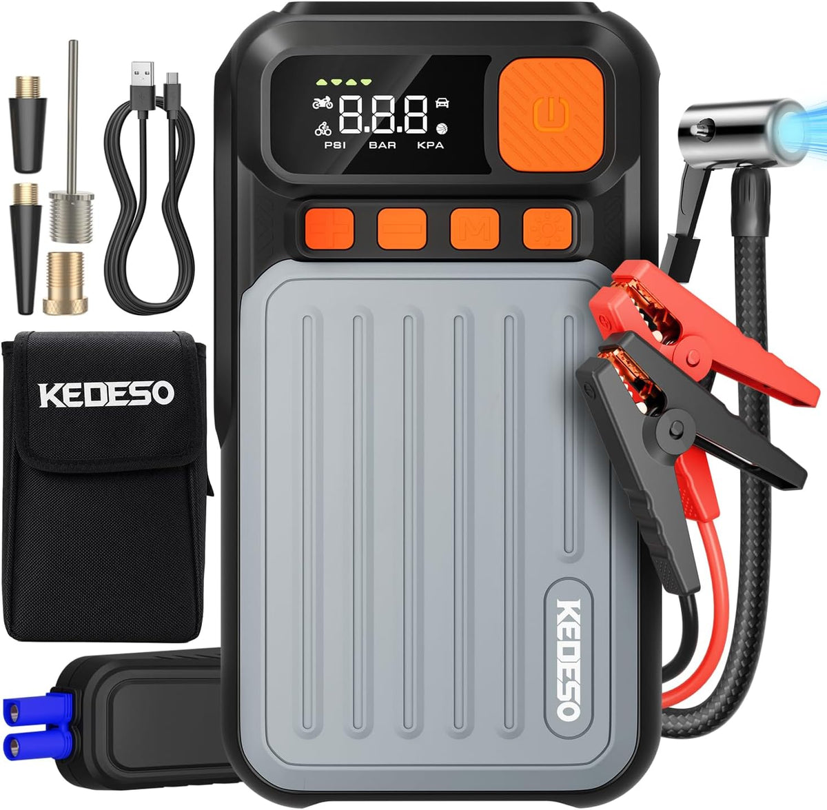 Car Jump Starter with Air Compressor Battery Jumper Starter Portable