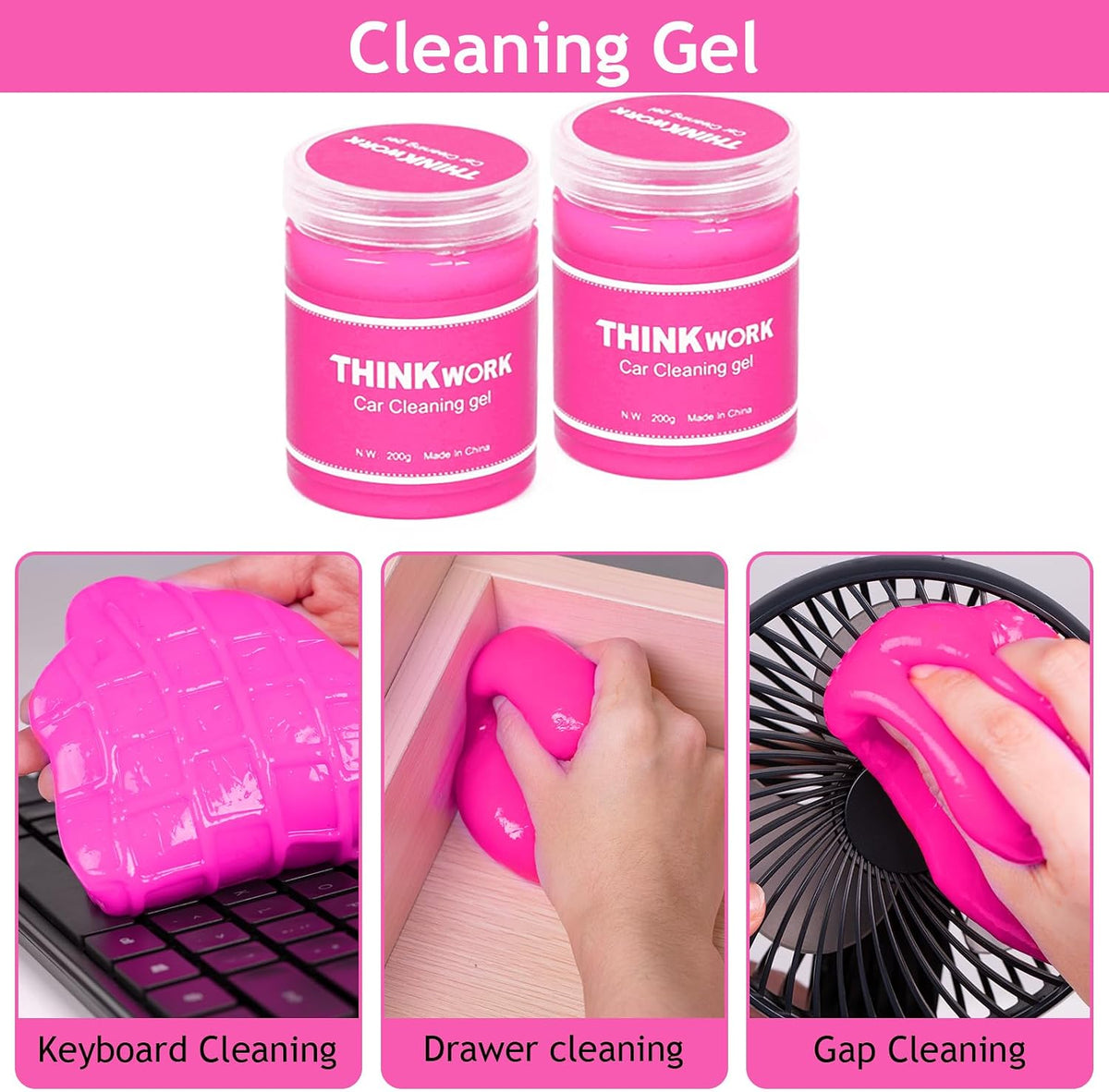 THINKWORK Car Detailing Kit Interior, Windshield Cleaner Tool, Dust Remover