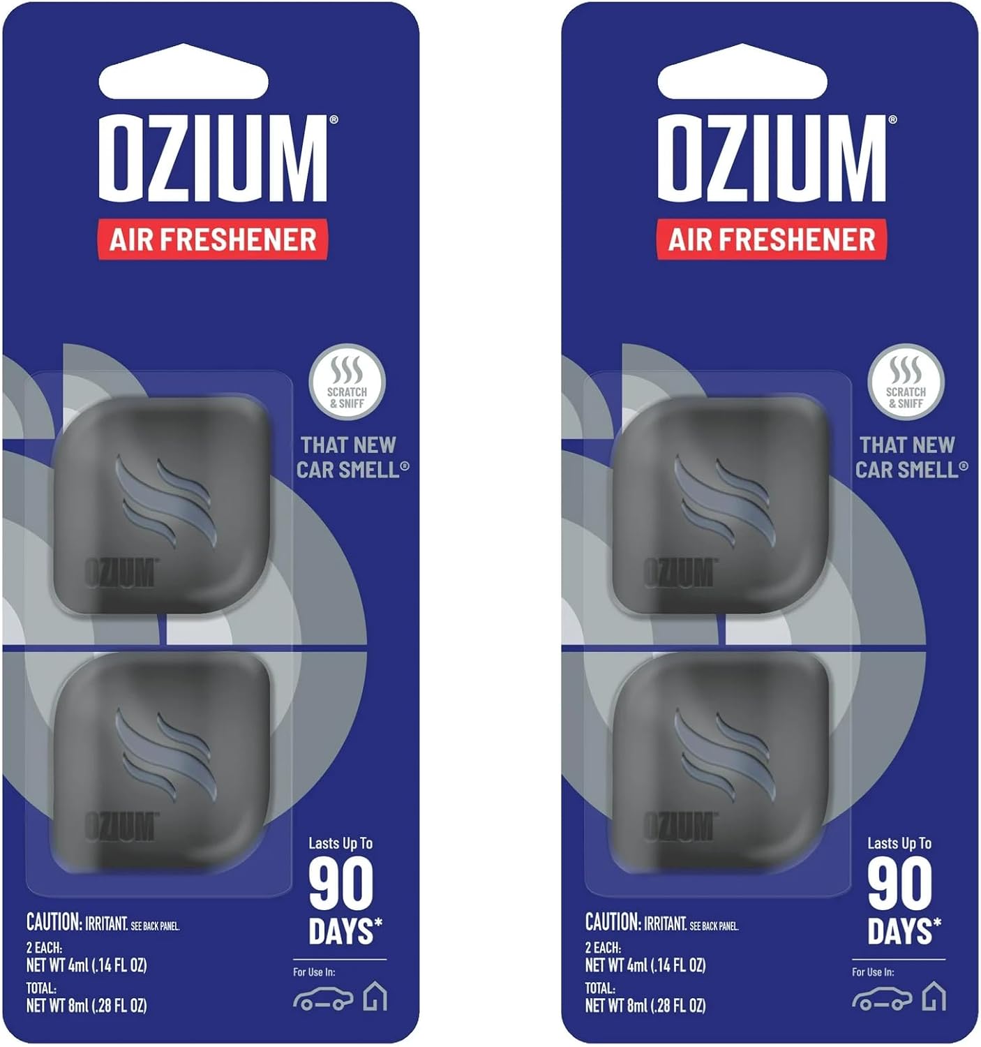 Ozium Membrane Car Vent Clip AC Air Fresheners Car Air Freshener and Car Odor Eliminator (That New Car Smell, 4 Packs)