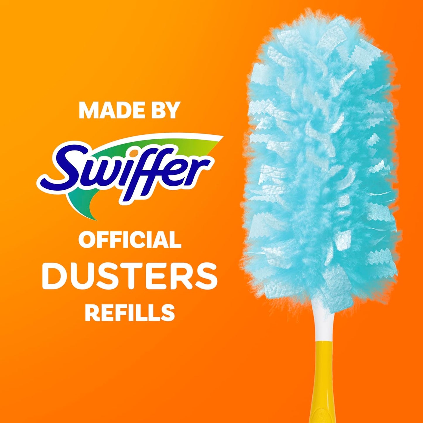 Swiffer Dusters Refill for Cleaning, Made by SWIFFER, Feather &amp; Microfiber Duster Disposable Alternative, for Dusting Furniture, Blinds, Ceiling Fans, Walls, Helps Remove Allergens, Unscented, 18ct