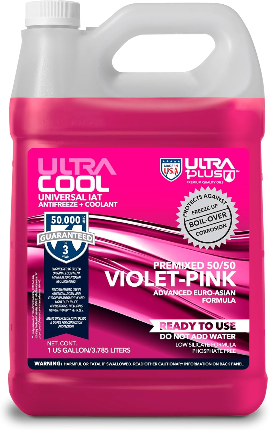 ULTRA 1PLUS IAT Universal Antifreeze + Coolant Premixed 50/50 Violet-Pink