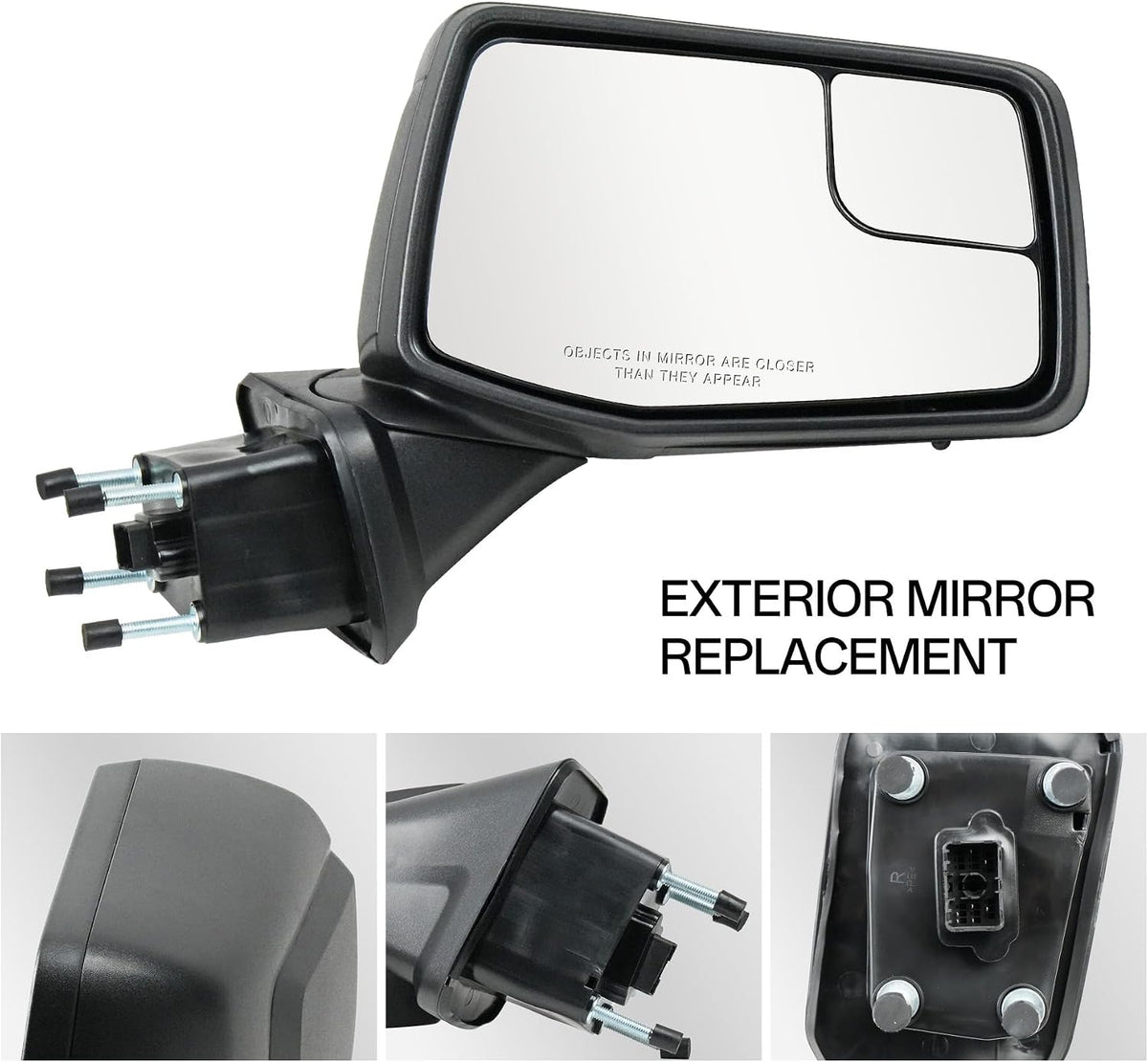 Passenger Right Side Door Mirror for 2019-2024 Chevy Silverado 1500, with Heated Power and Convex Blind Spot Glass Temperature Sensor Manual Folding, Replace#GM1321583(7 Pins)