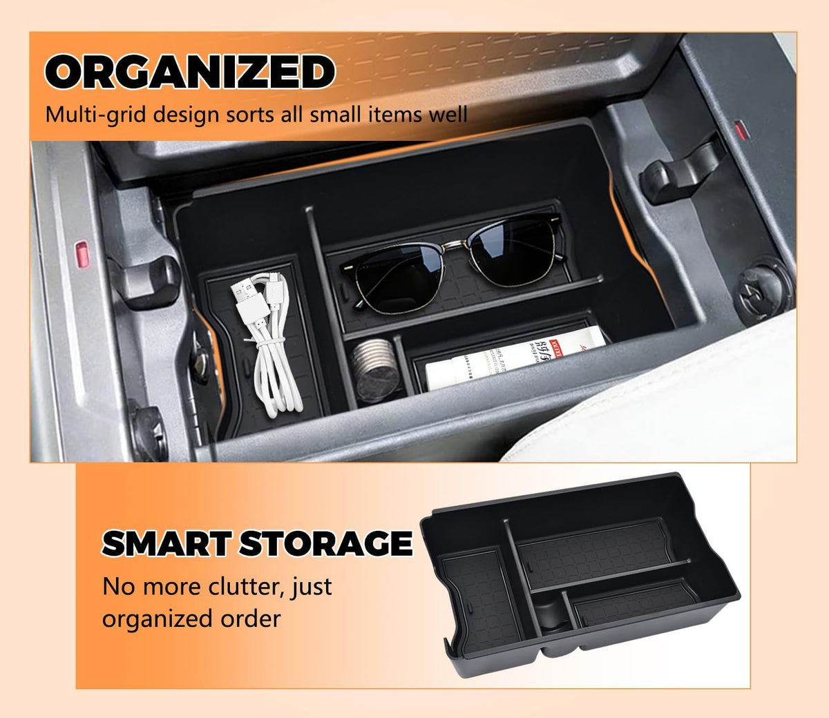 GZSH 3 PCS Center Console Organizer for Toyota RAV4 2026+ Accessories
