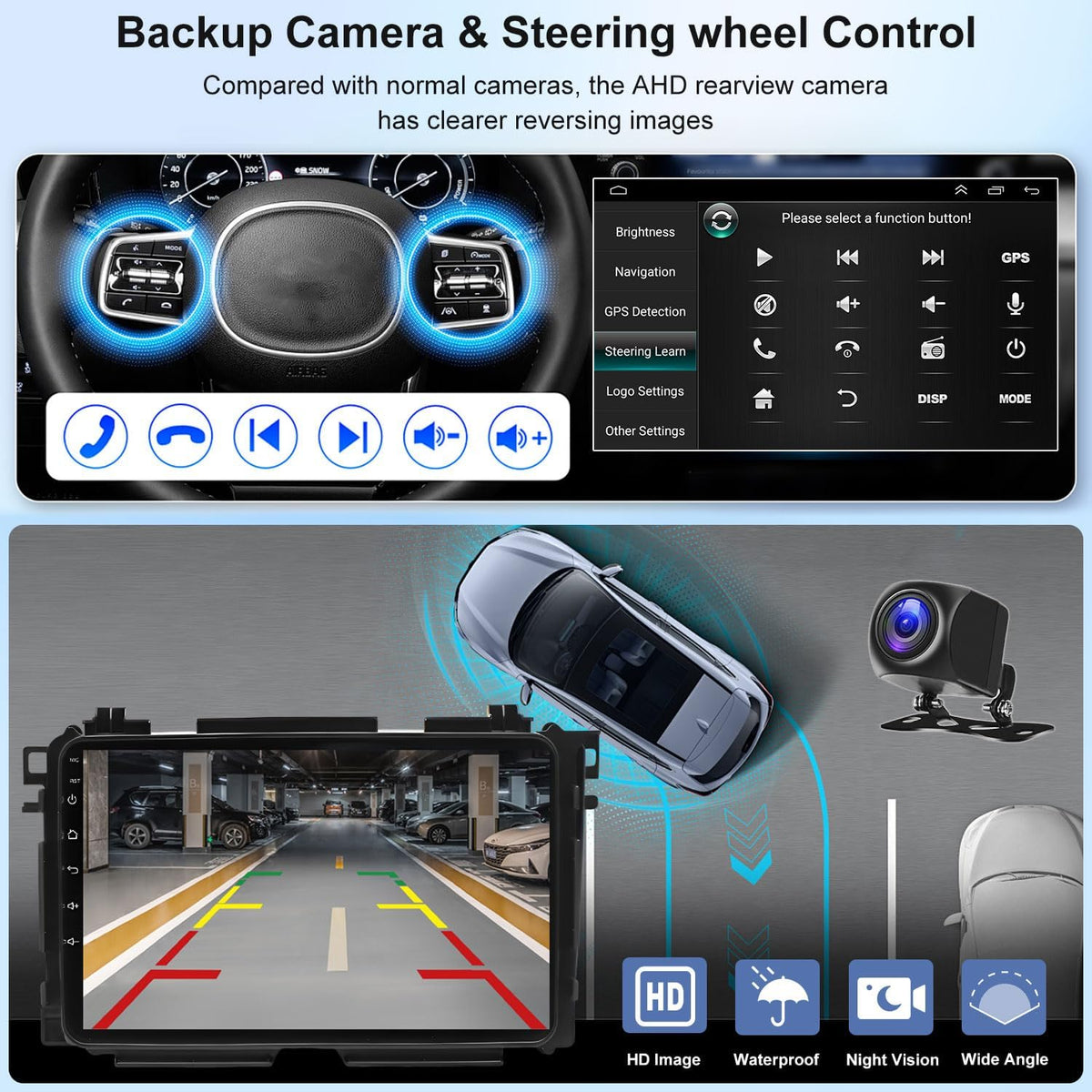 Android Car Stereo Radio Replacement for Dodge Grand Caravan 2008-2020, 7 inch Touch Screen Radio with Wireless CarPlay Android Auto,WiFi GPS Bluetooth FM HiFi SWC AUX-in + Backup Camera,2G+32G