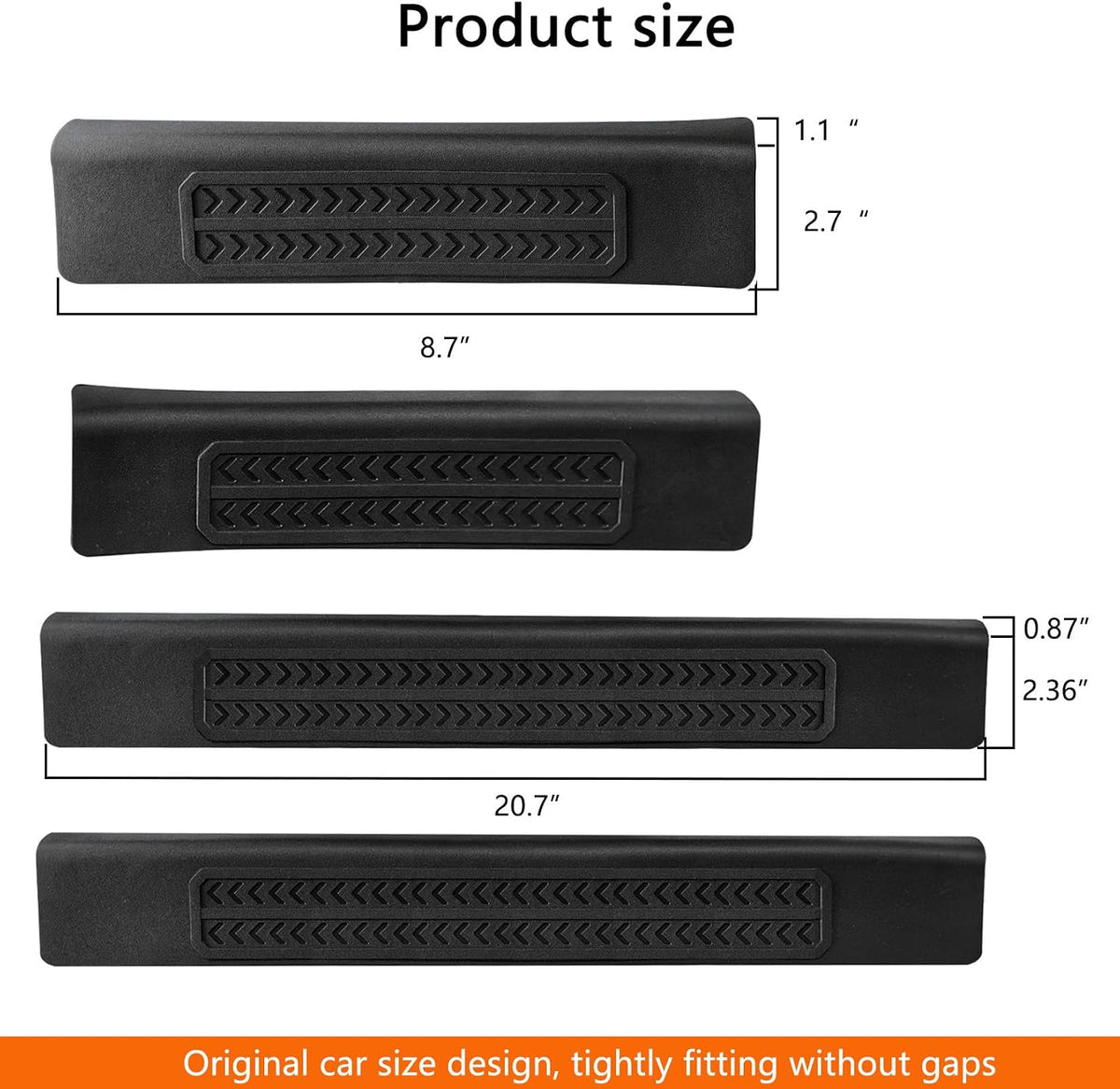 Door Sill Guards Protector TPE Entry Cover for 2021-2025 Ford Bronco 4 Door