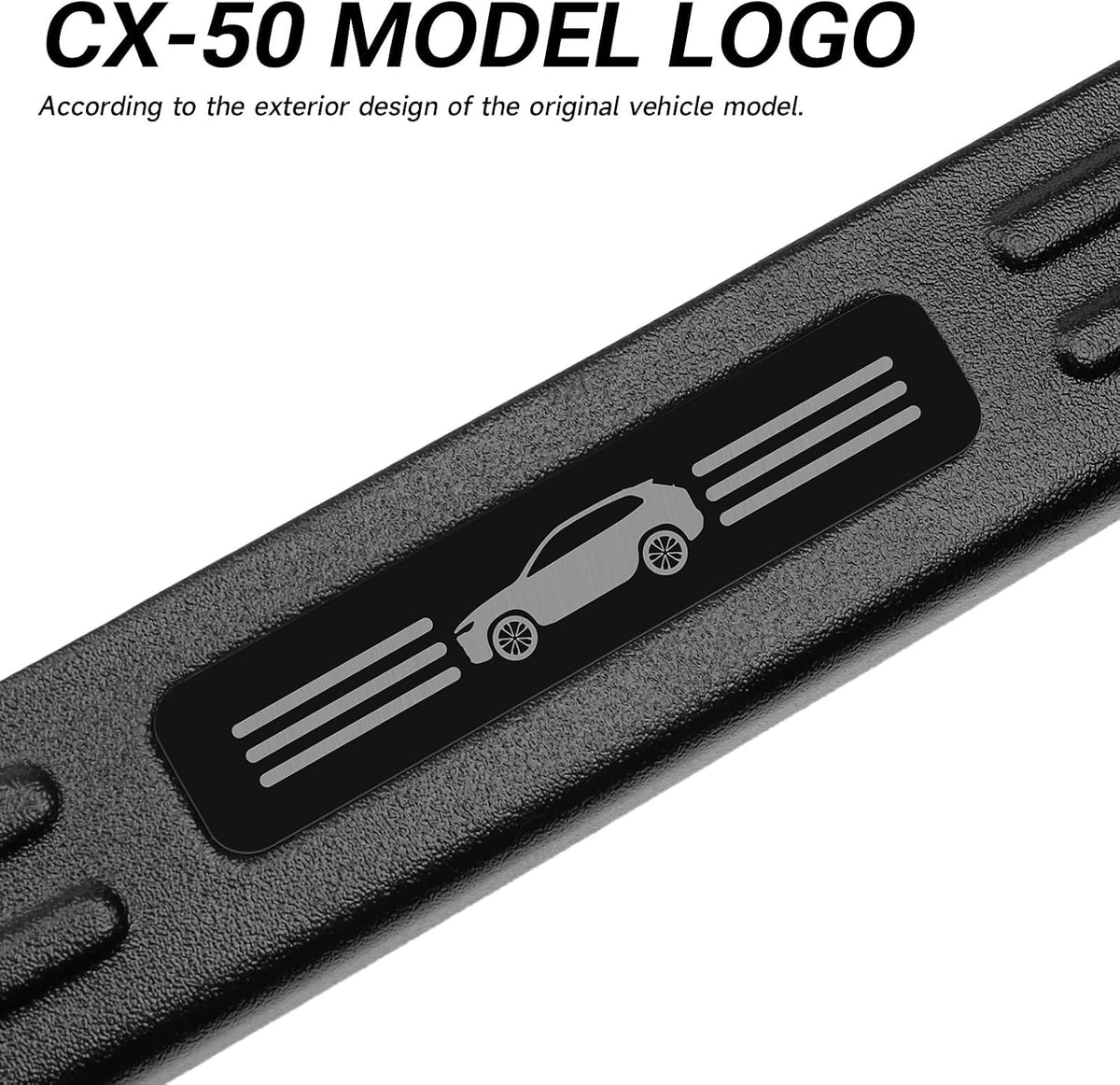 4PCS Door Sill Protector Compatible with Mazda 2023-2026 CX50 CX-50 Accessories Matte Black ABS Plastic Material Automobile Door Entry Guards
