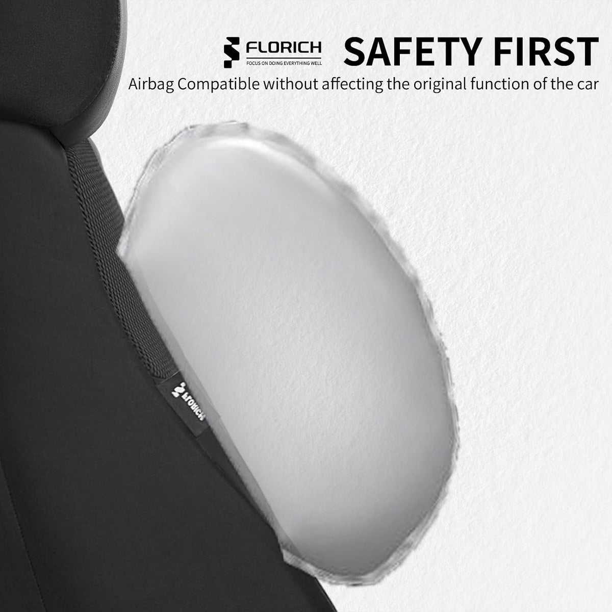 Seat Covers, Car Seat Covers Front Seat, Black Seat Covers for Cars 2 Seats, Breathable Car Seat Protector, Front Car Seat Cushion, Automotive Seat Covers Universal Fit for Most Cars SUV Trucks