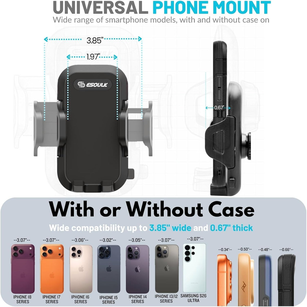 Cup Holder Phone Mount 15 Inch Adjustable Gooseneck Arm for Car