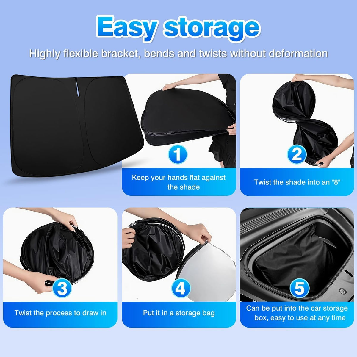 T TGBROS Window Shades for Tesla Model Y Juniper 2025 2026 Windshield Side Rear Window Full Set Blackout Privacy Sunshades for Model Y Accessories Foldable Black Out Window Cover 8PCS