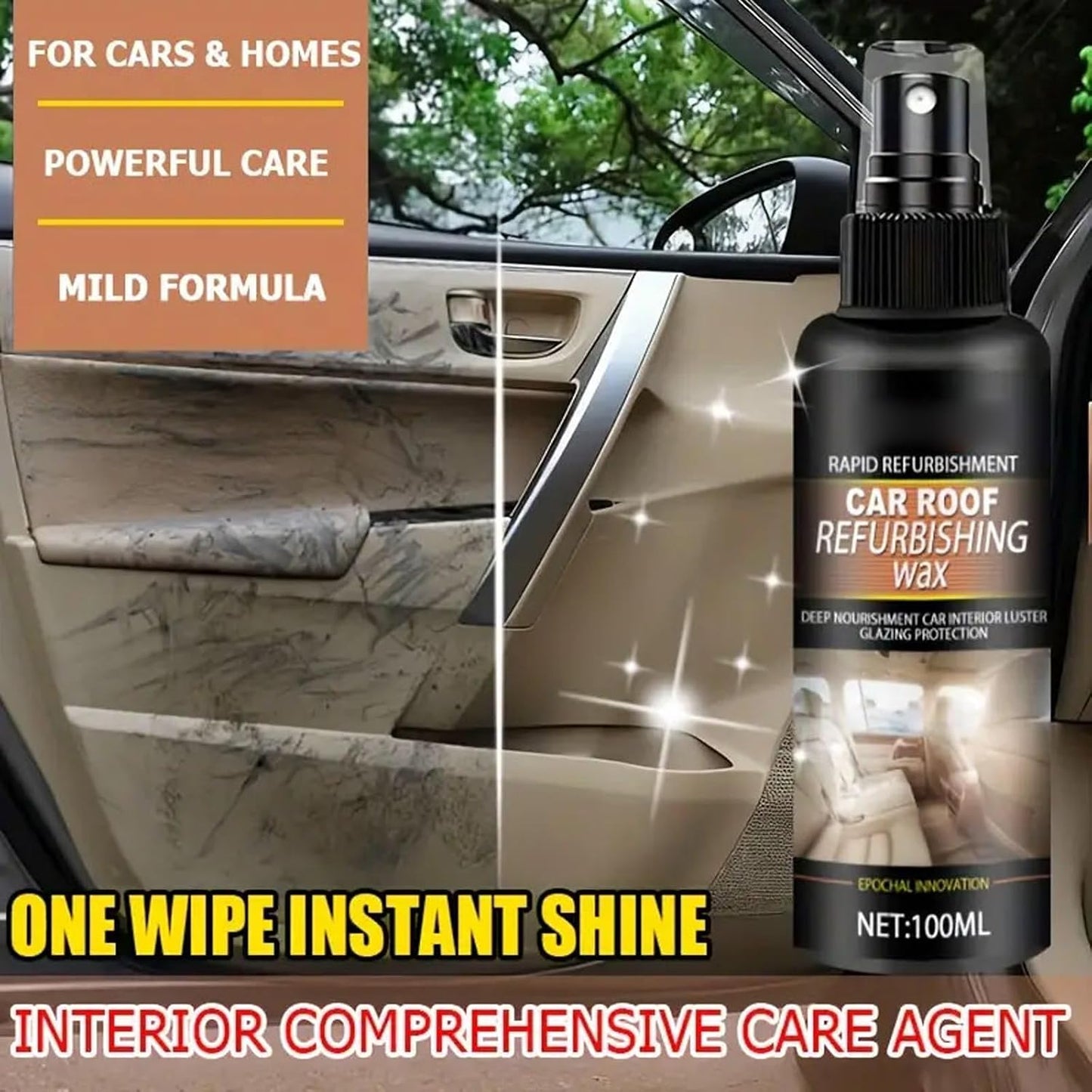 Effective Car Upholstery 100ml Multipurpose Car Interior Sprayer Easy Application Multipurpose