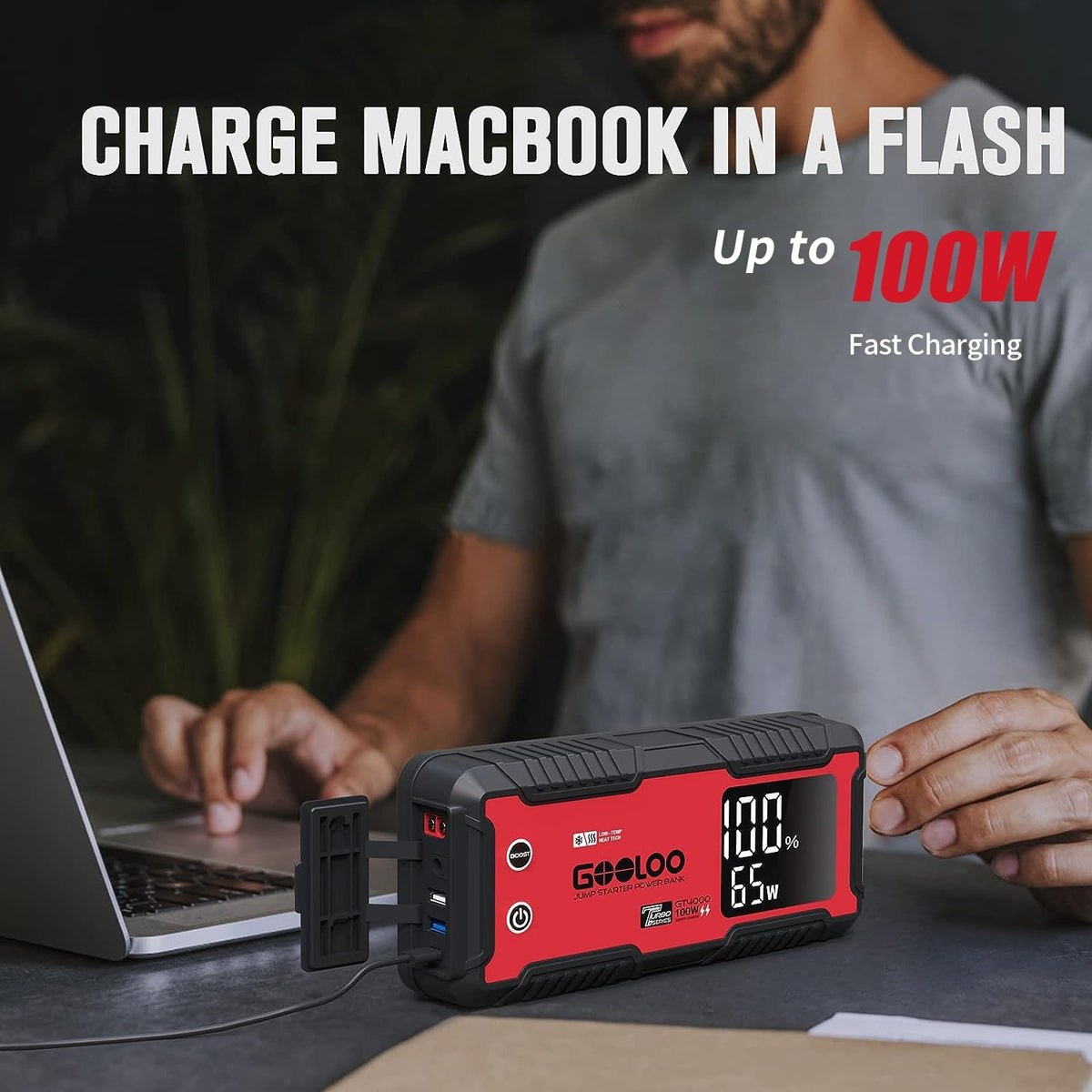 GOOLOO GT4000 Arctic Jump Starter with -40°F Battery Preheat Technology