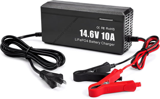 14.6V 10A LiFePO4 Battery Charger for Car Truck Moto