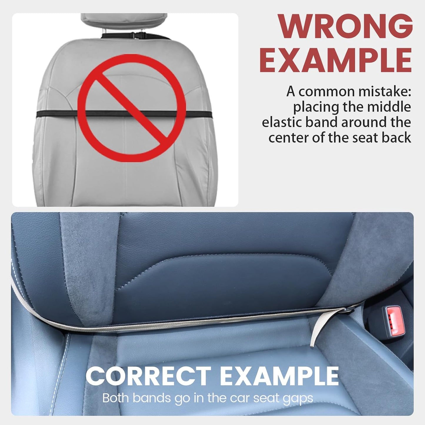 Viaviat Car Seat Protector Large Kick Mat 2 Pack Durable Water Resistant Auto Seat Back Covers with 2 Mesh Pockets Protection Against Dust Mud Scratches (Beige-A, 2-Pack)